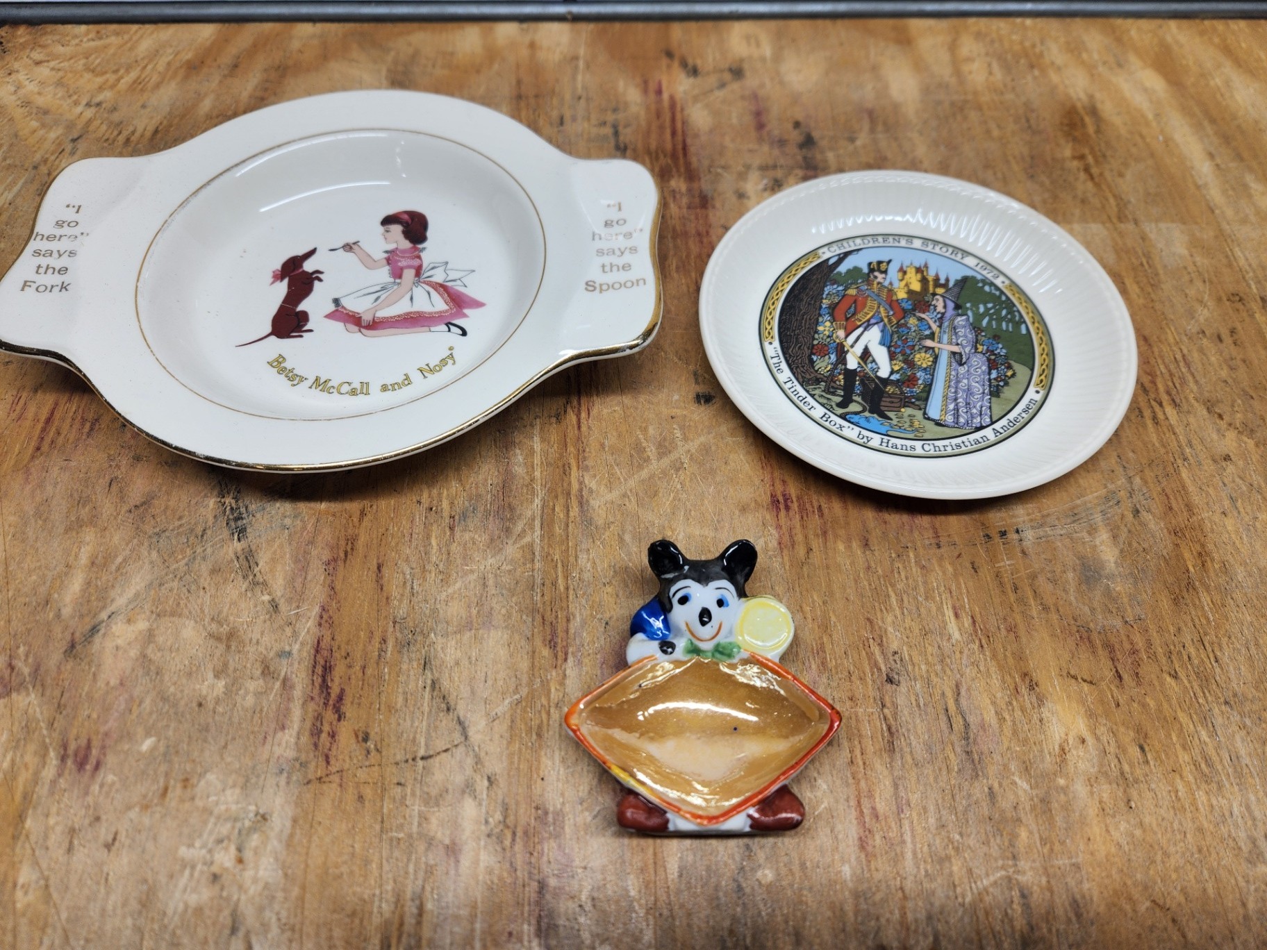 Rare Mickey Mouse Lusterware Ashtray - image 1 of 9
