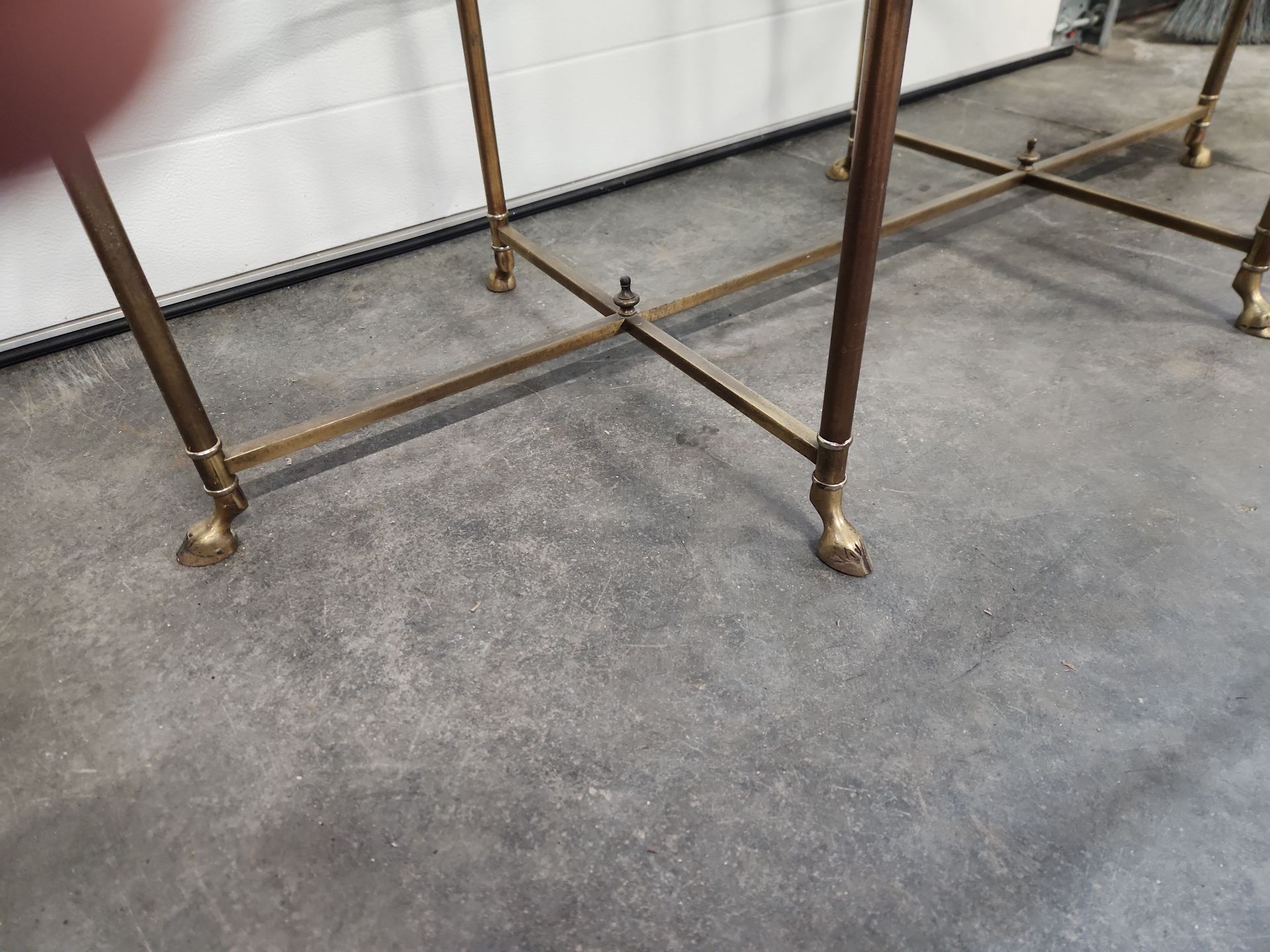 Mid-century Brass & Glass Oval Coffee Table - image 7 of 19