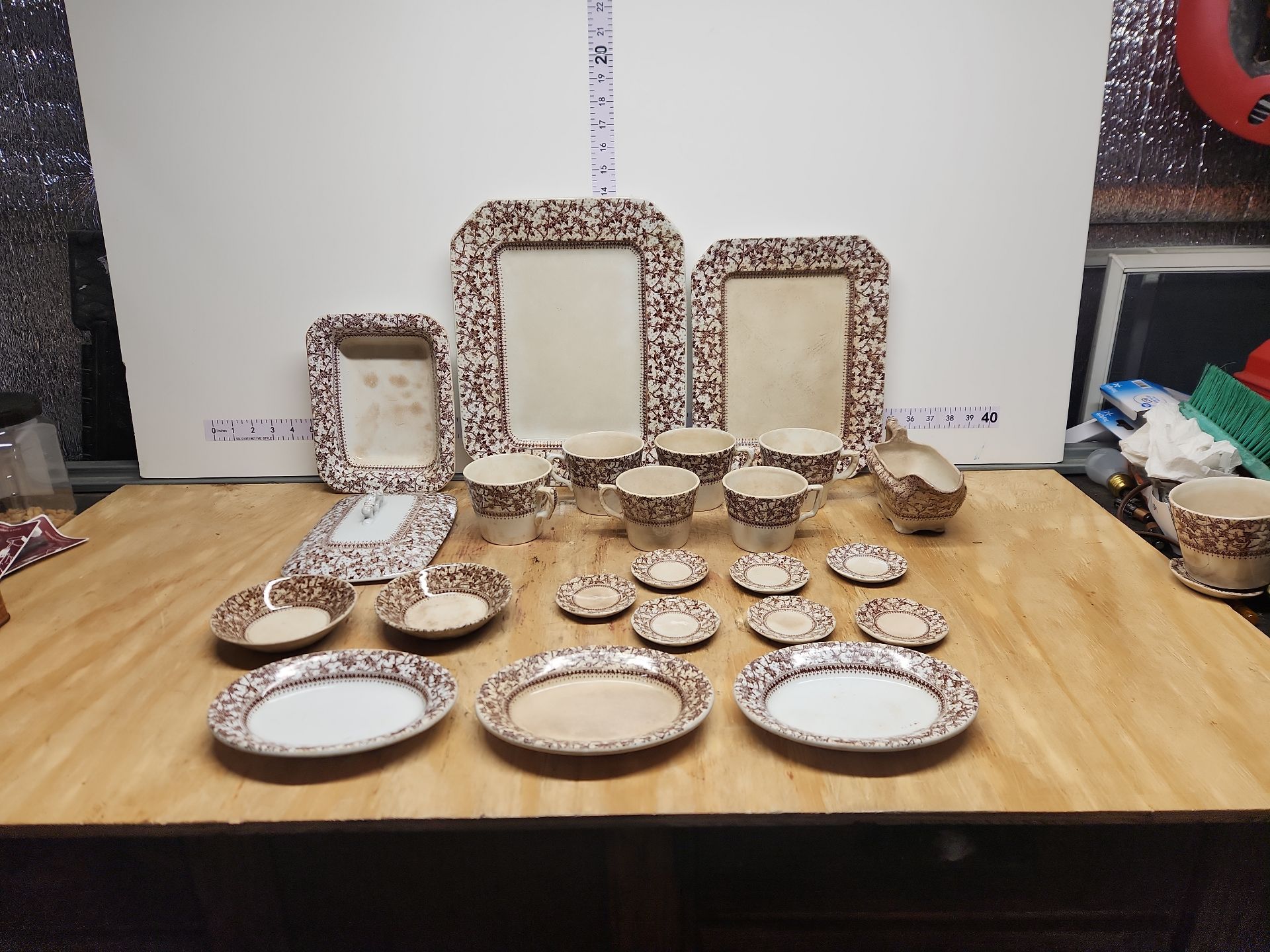 D.B. & Co Imperial Brown Transferware Lot - image 1 of 43