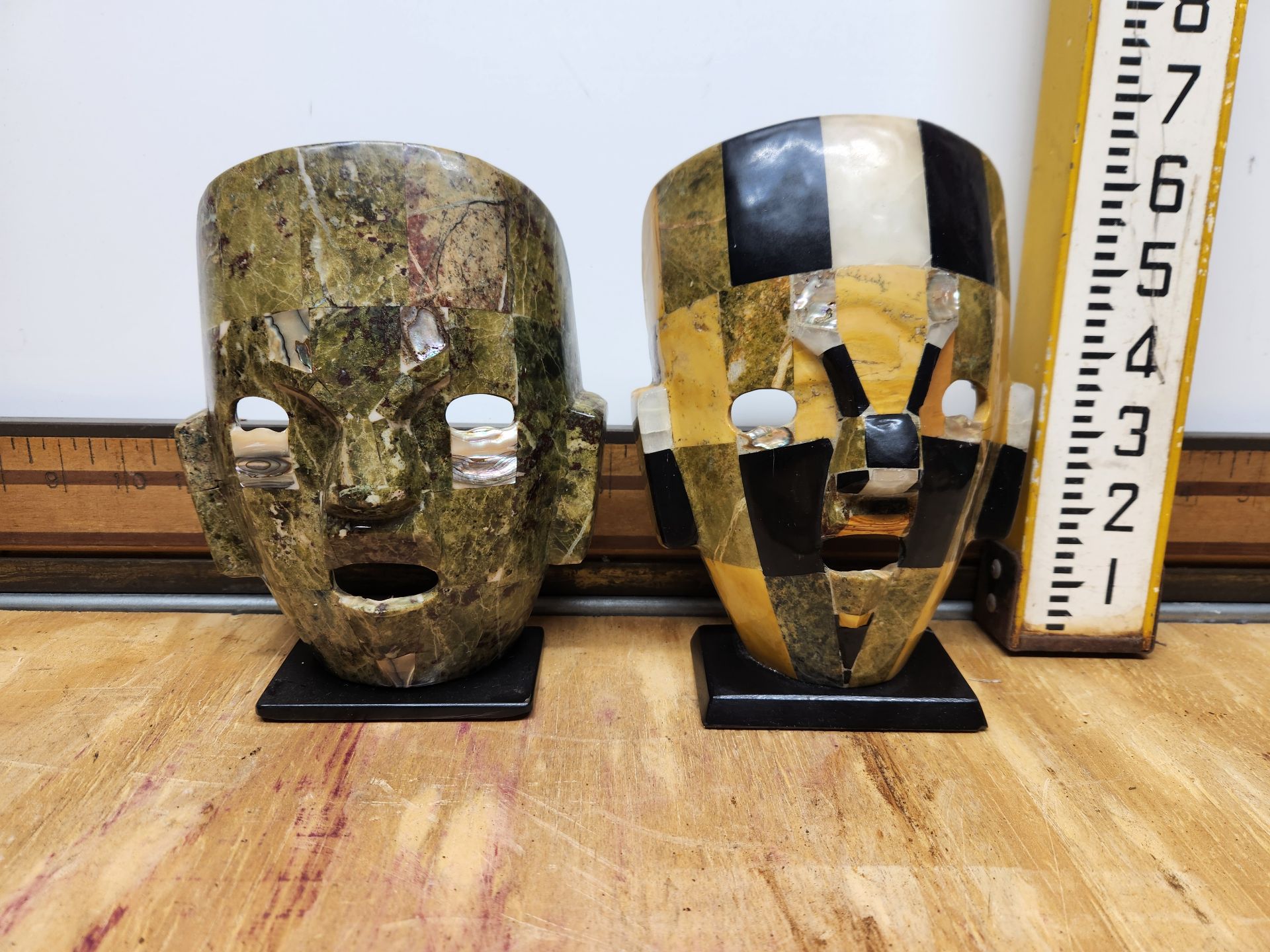 Mayan Mosaic Burial Death Masks - image 1 of 8