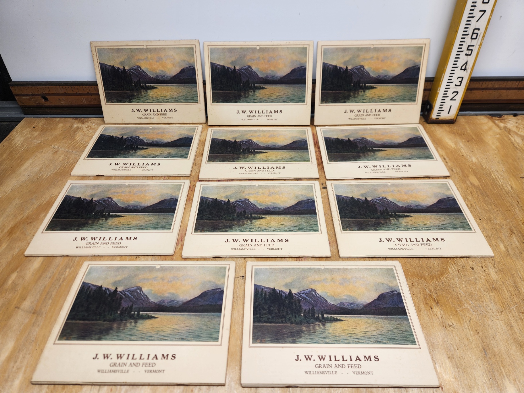 J.W. Williams 1936 Grain And Feed Williamsville Vermont Calendars - image 1 of 11