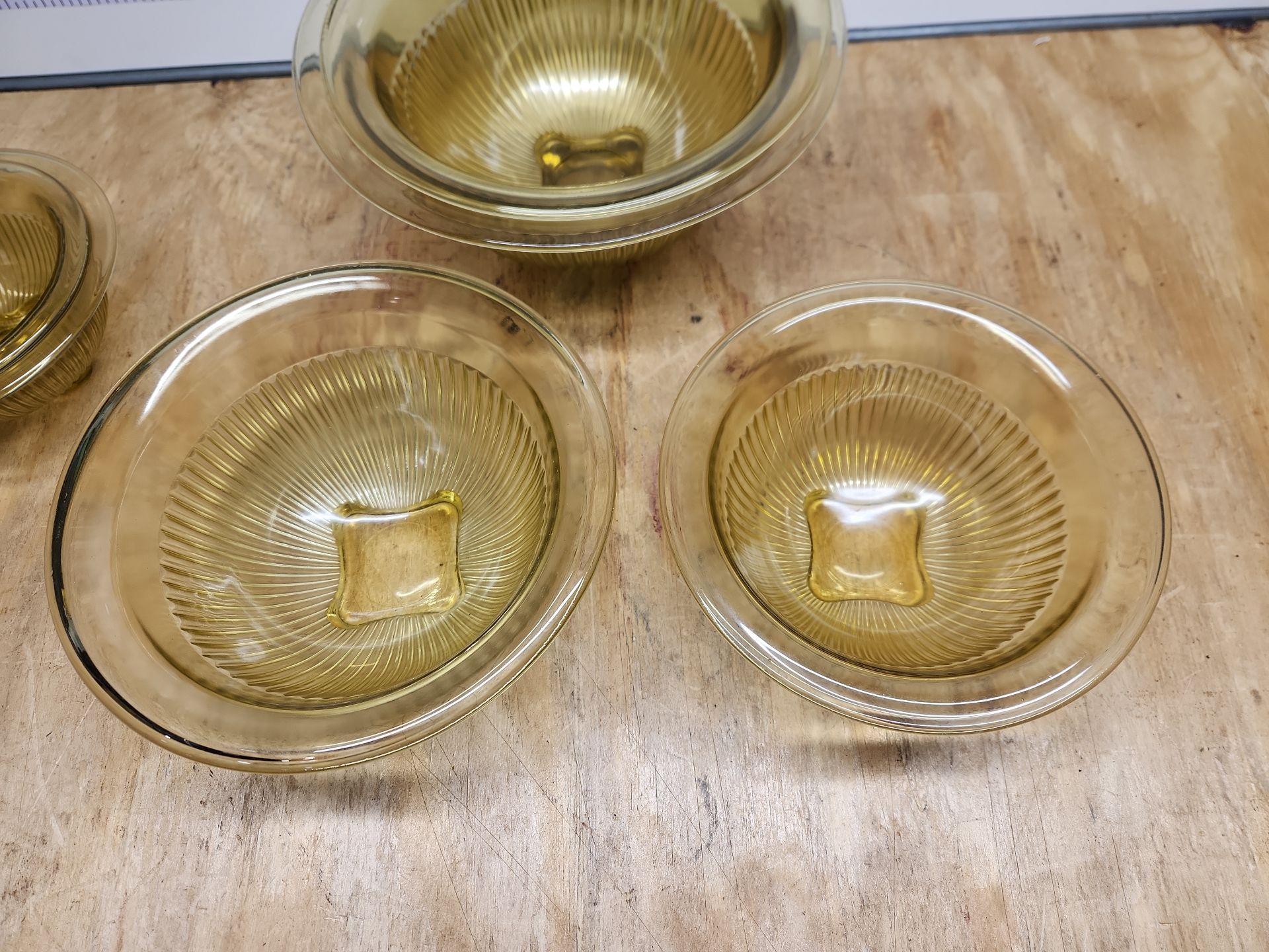6 Federal Depression Glass Nesting Bowls - image 4 of 16