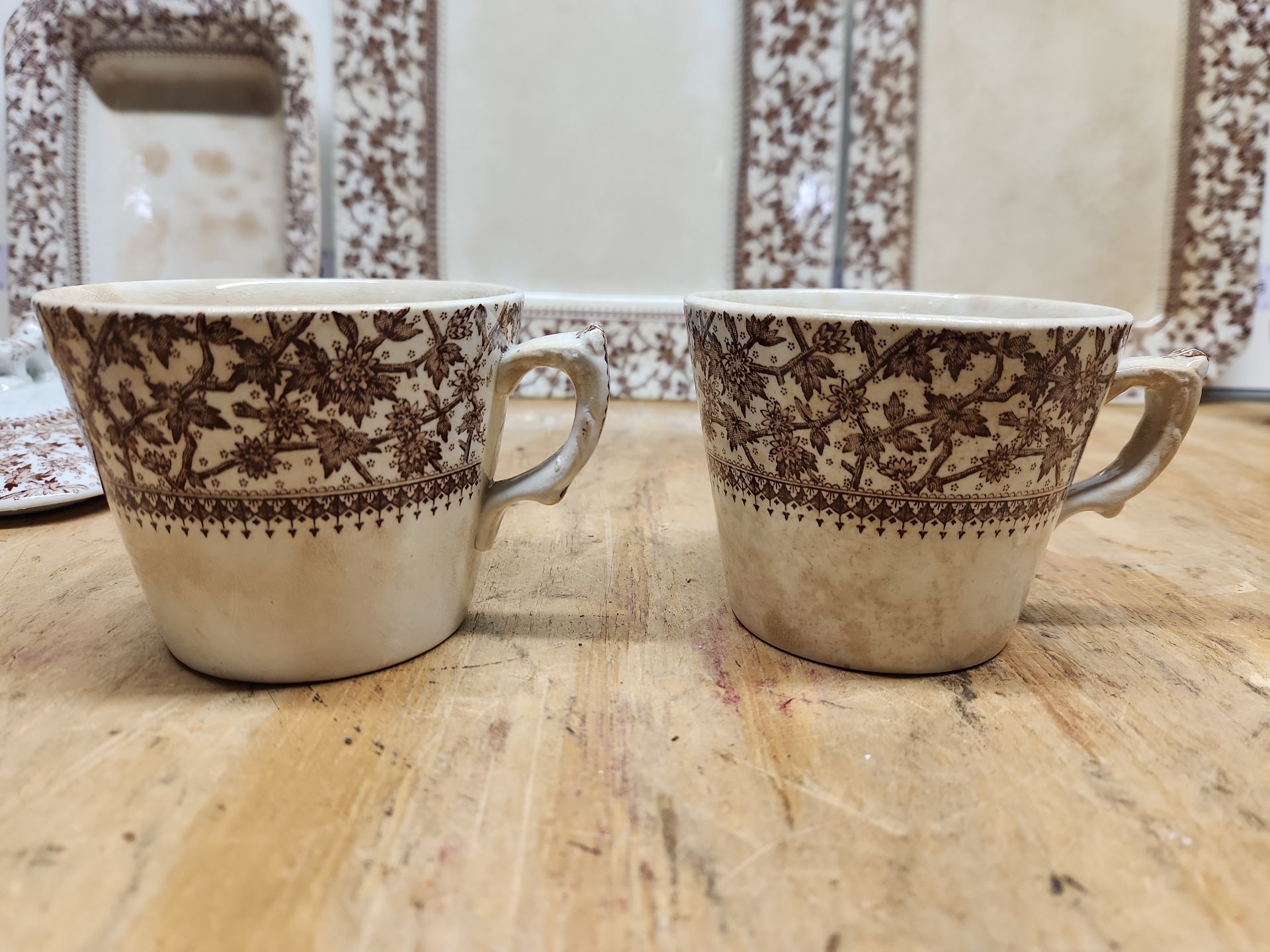 D.B. & Co Imperial Brown Transferware Lot - image 18 of 43