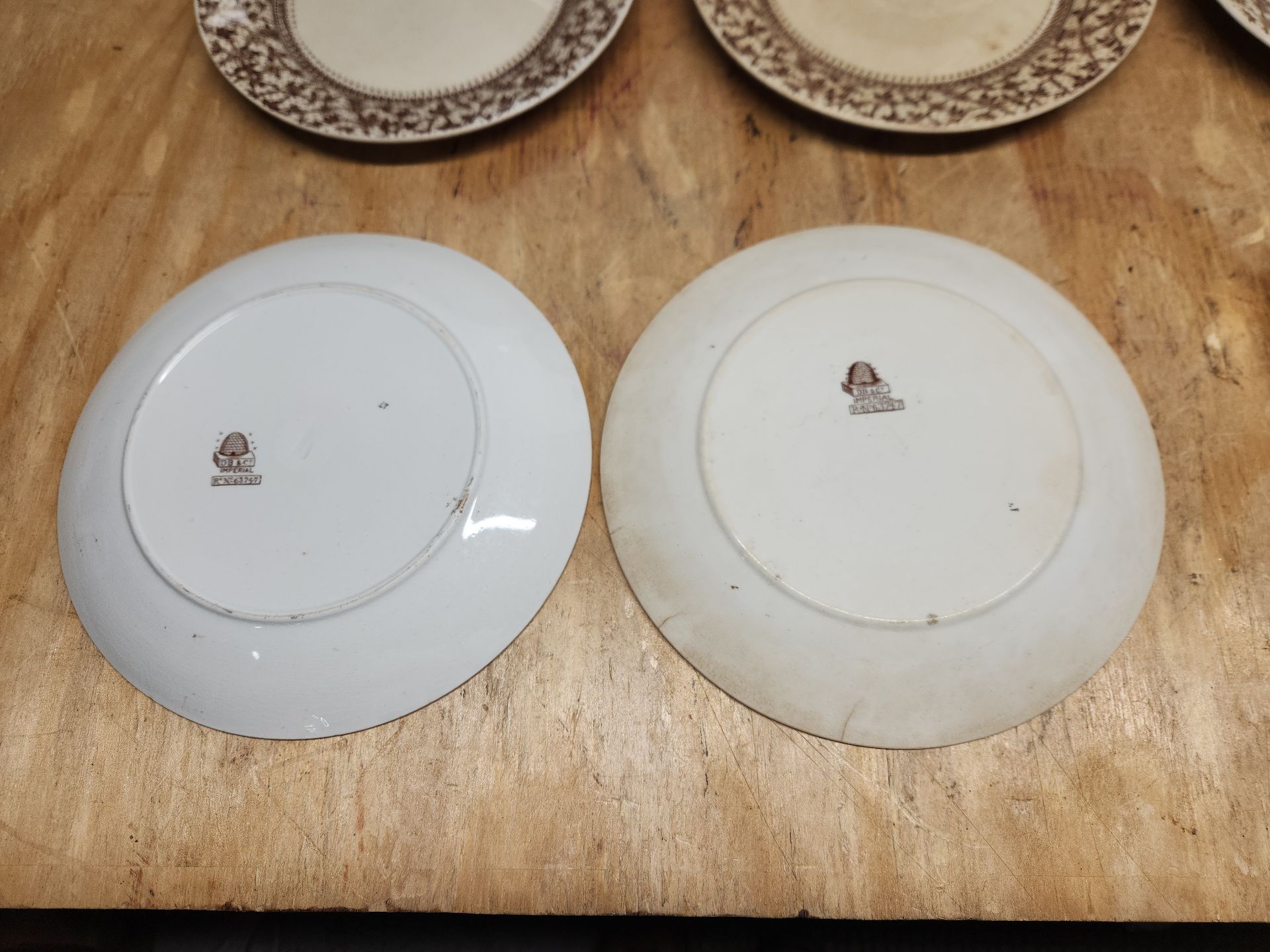 D.B. & Co Imperial Brown Transferware - image 5 of 24