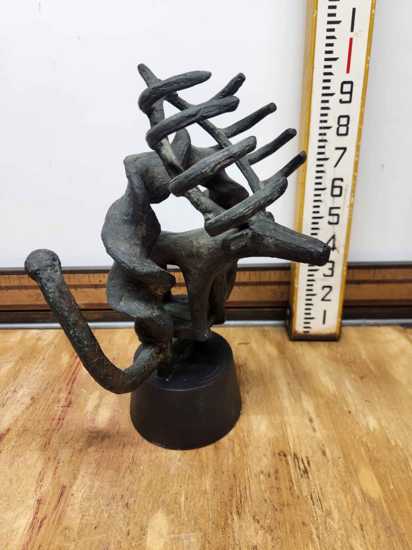 Vintage Anatolian Bronze Iron Ceremonial Standard - image 3 of 7
