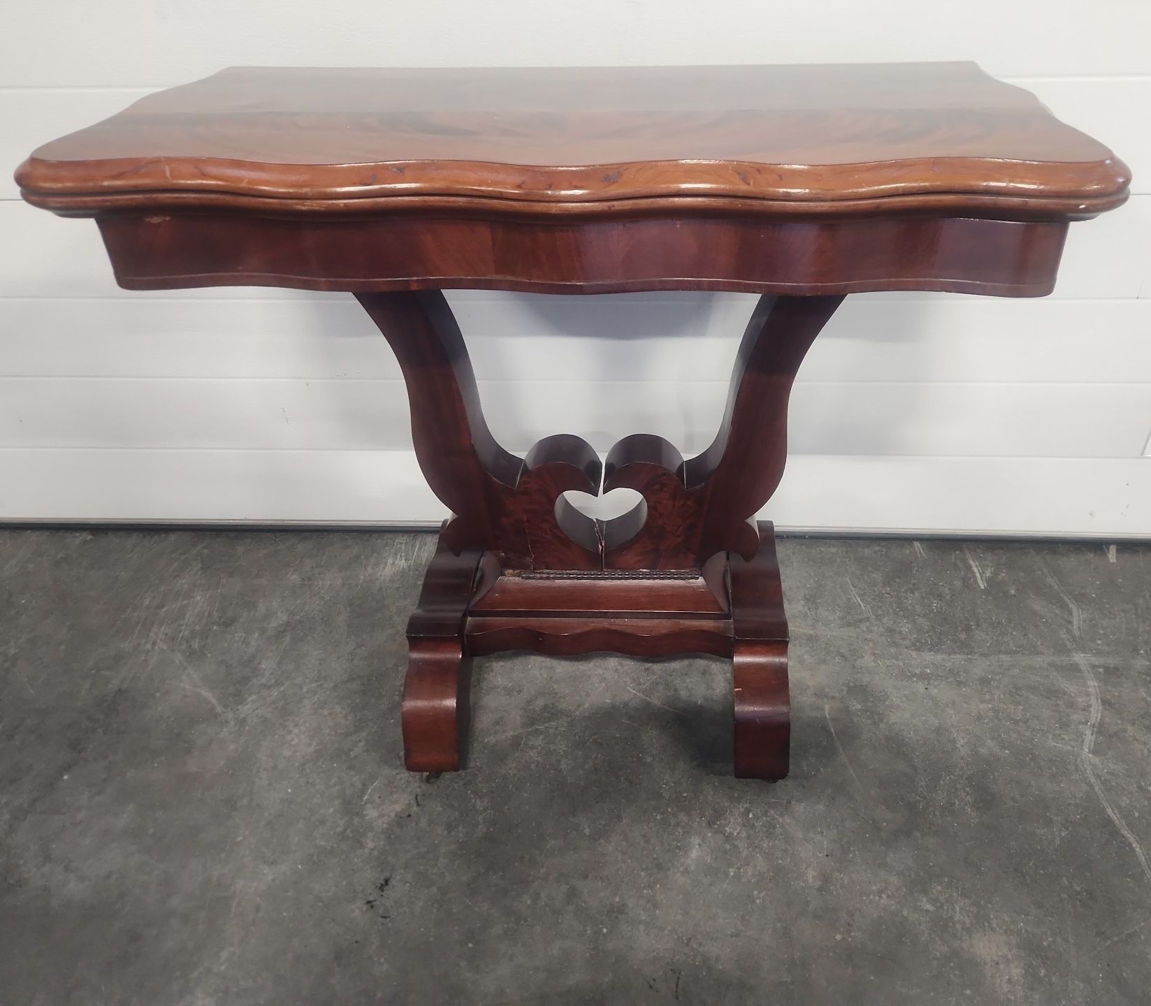 Antique Mahogany Flip Top Card Table - image 2 of 17