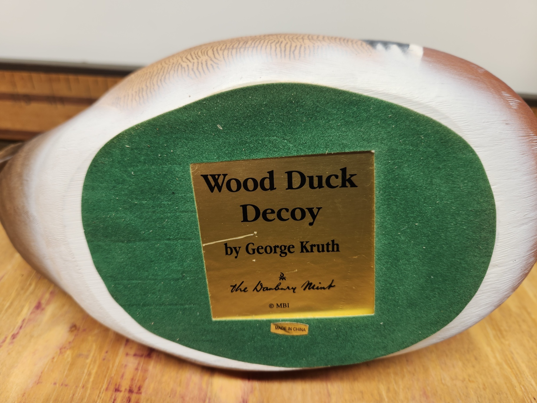 Danbury Mint Wood Duck Decoy by George Kruth - image 8 of 8