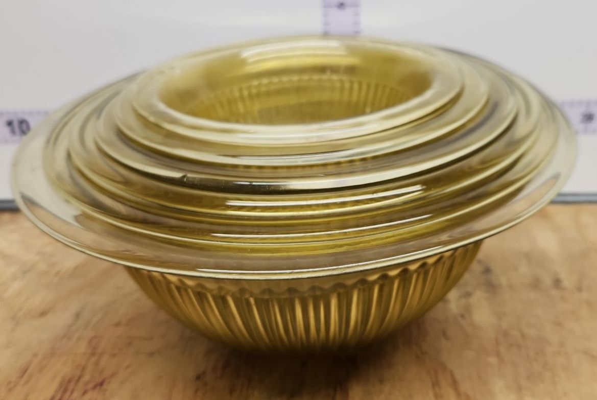 6 Federal Depression Glass Nesting Bowls - image 1 of 16