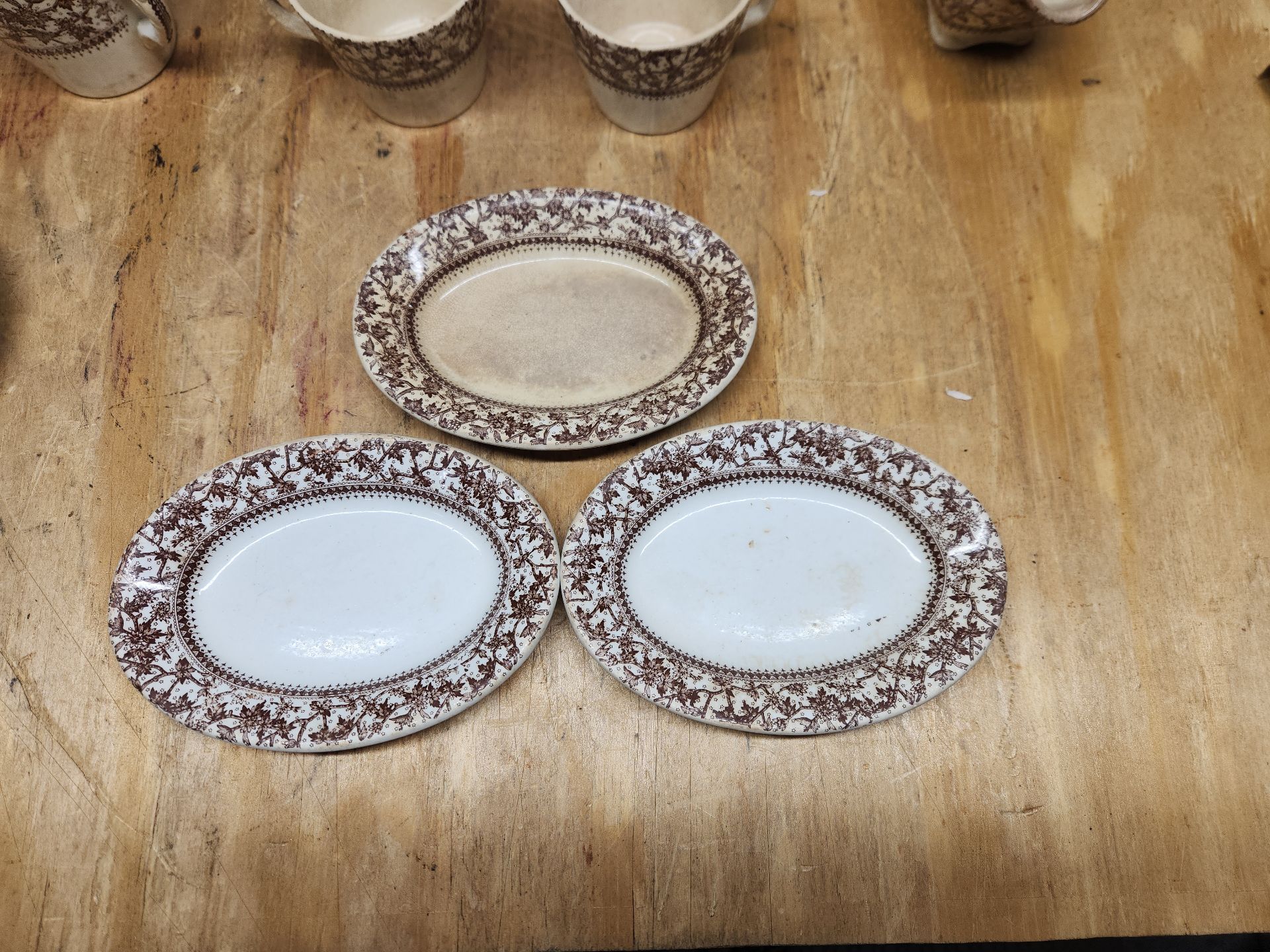 D.B. & Co Imperial Brown Transferware Lot - image 5 of 43