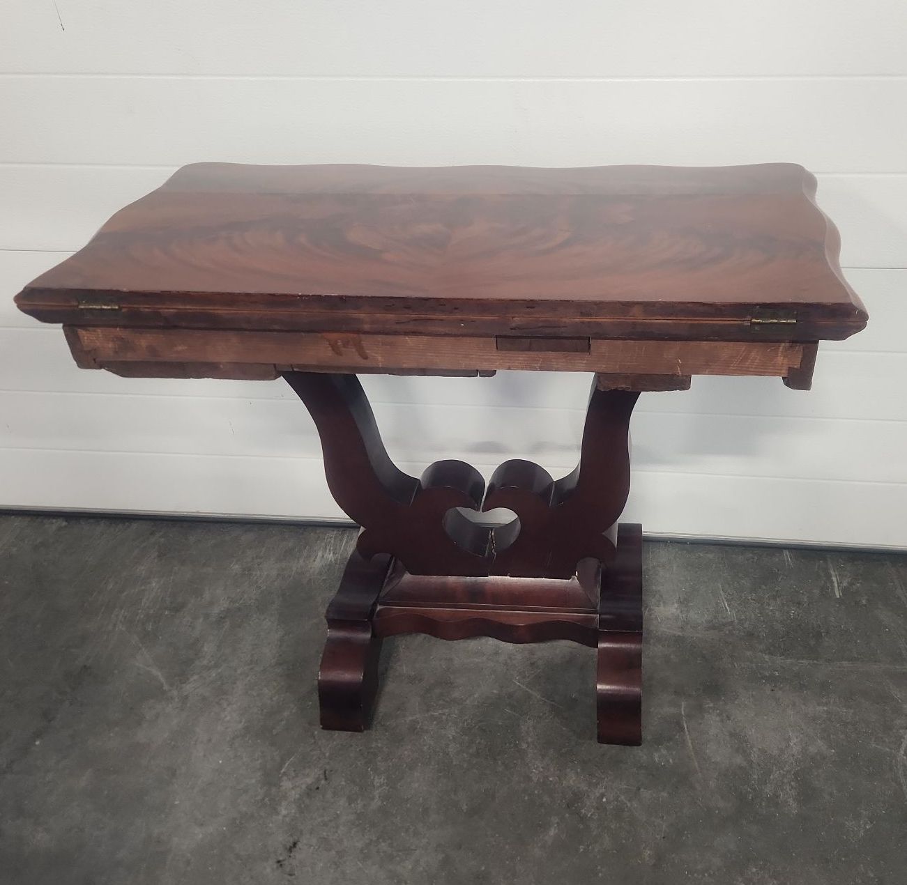 Antique Mahogany Flip Top Card Table - image 6 of 17