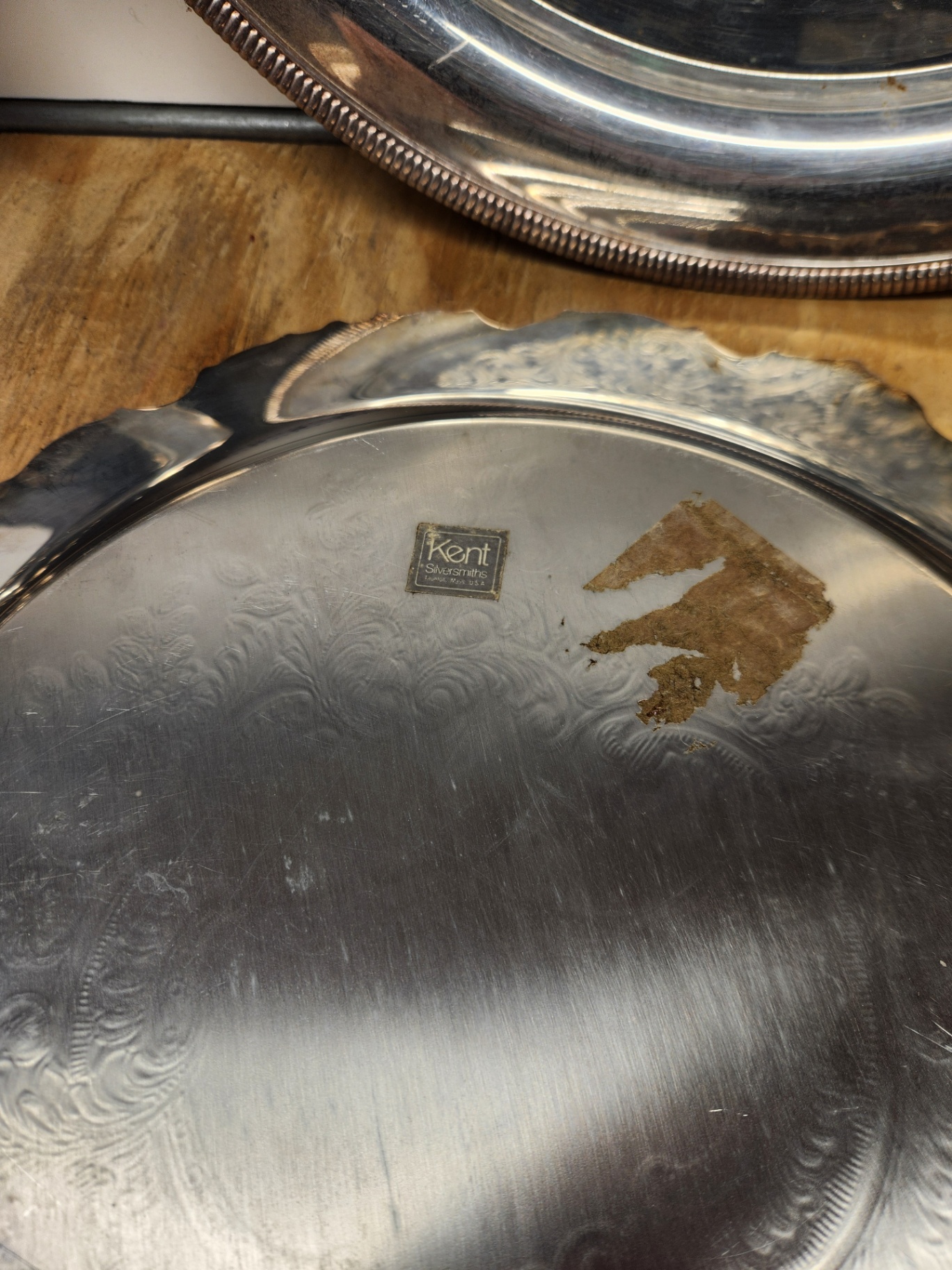 Silverplate & Brass Tray Lot - image 18 of 23