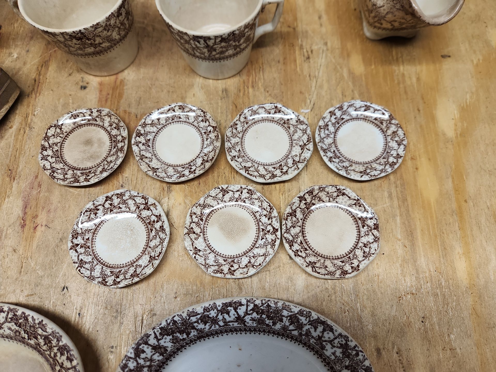 D.B. & Co Imperial Brown Transferware Lot - image 2 of 43