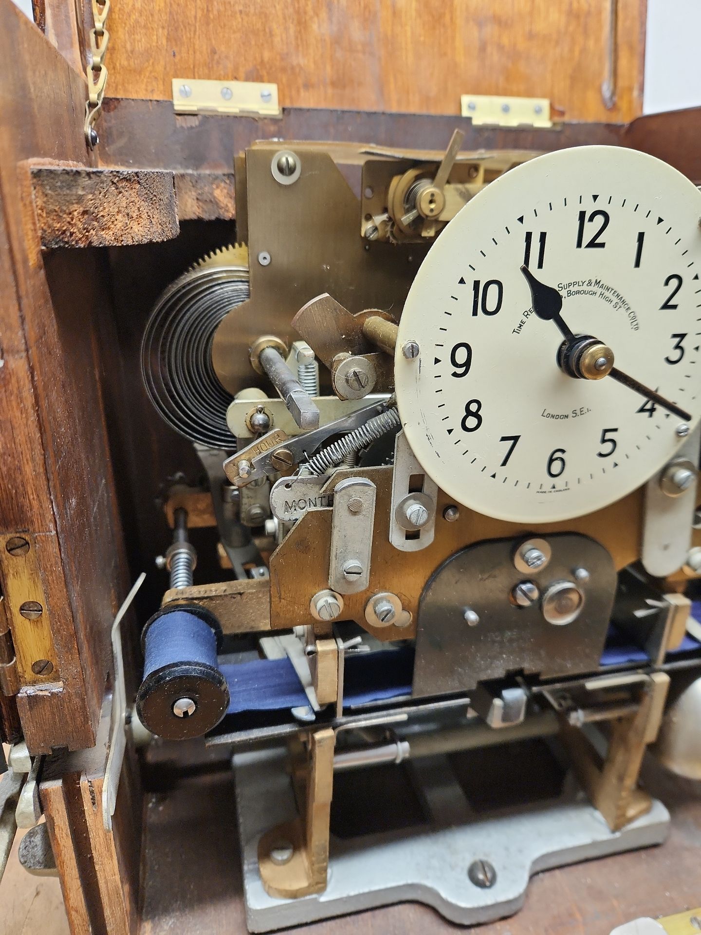 Vintage Time Recorder Supply & Maintenance Company Time Clock - image 10 of 16