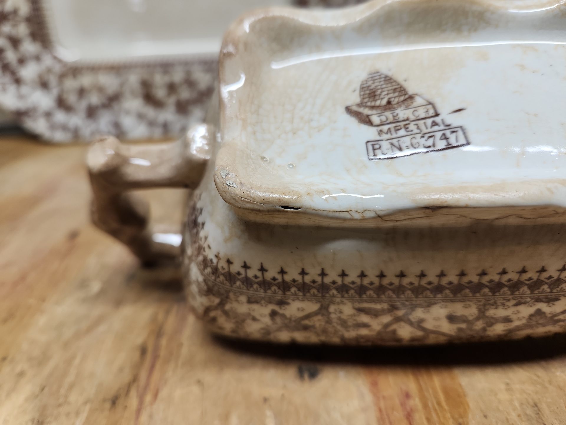 D.B. & Co Imperial Brown Transferware Lot - image 35 of 43