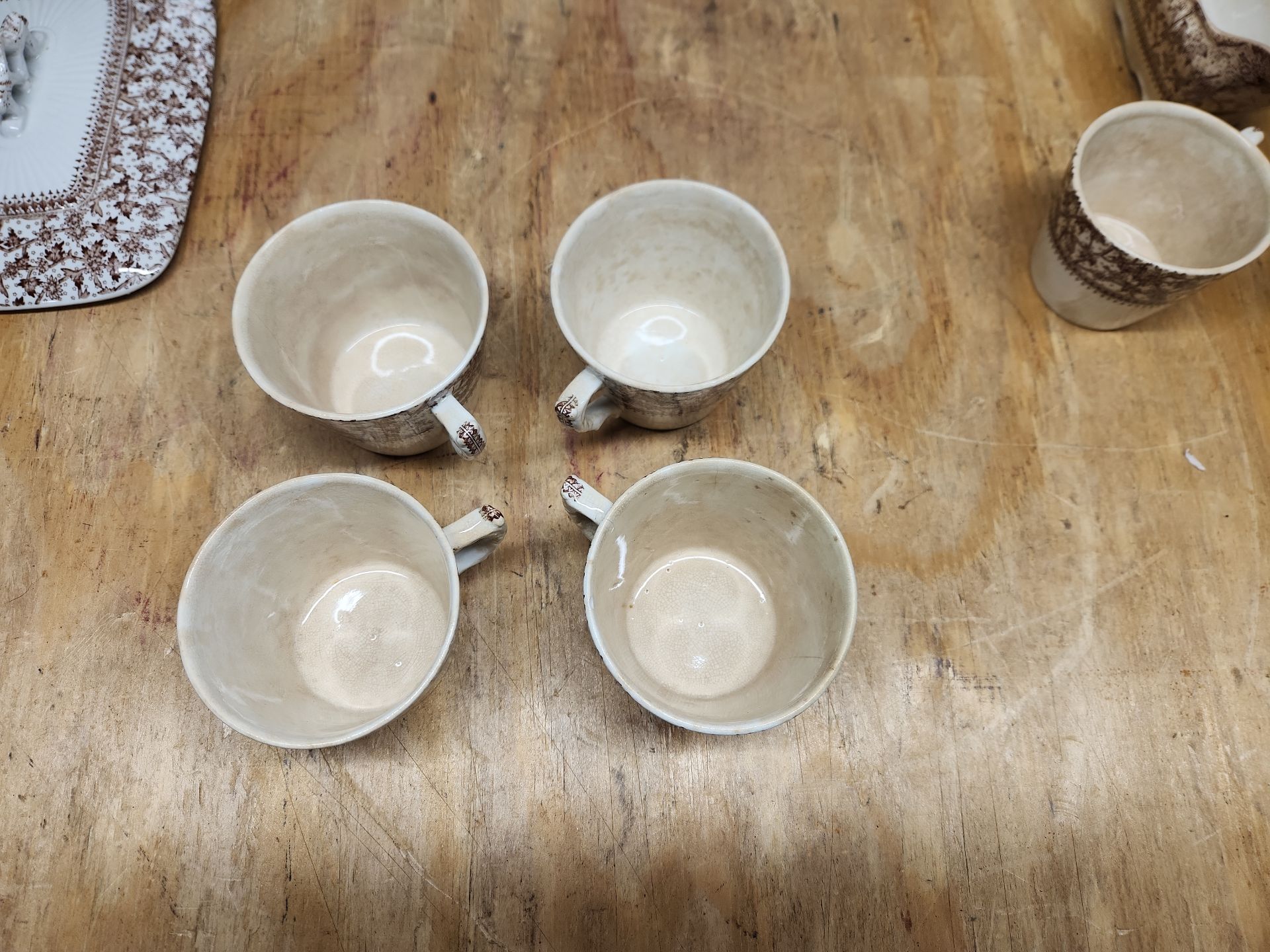 D.B. & Co Imperial Brown Transferware Lot - image 12 of 43