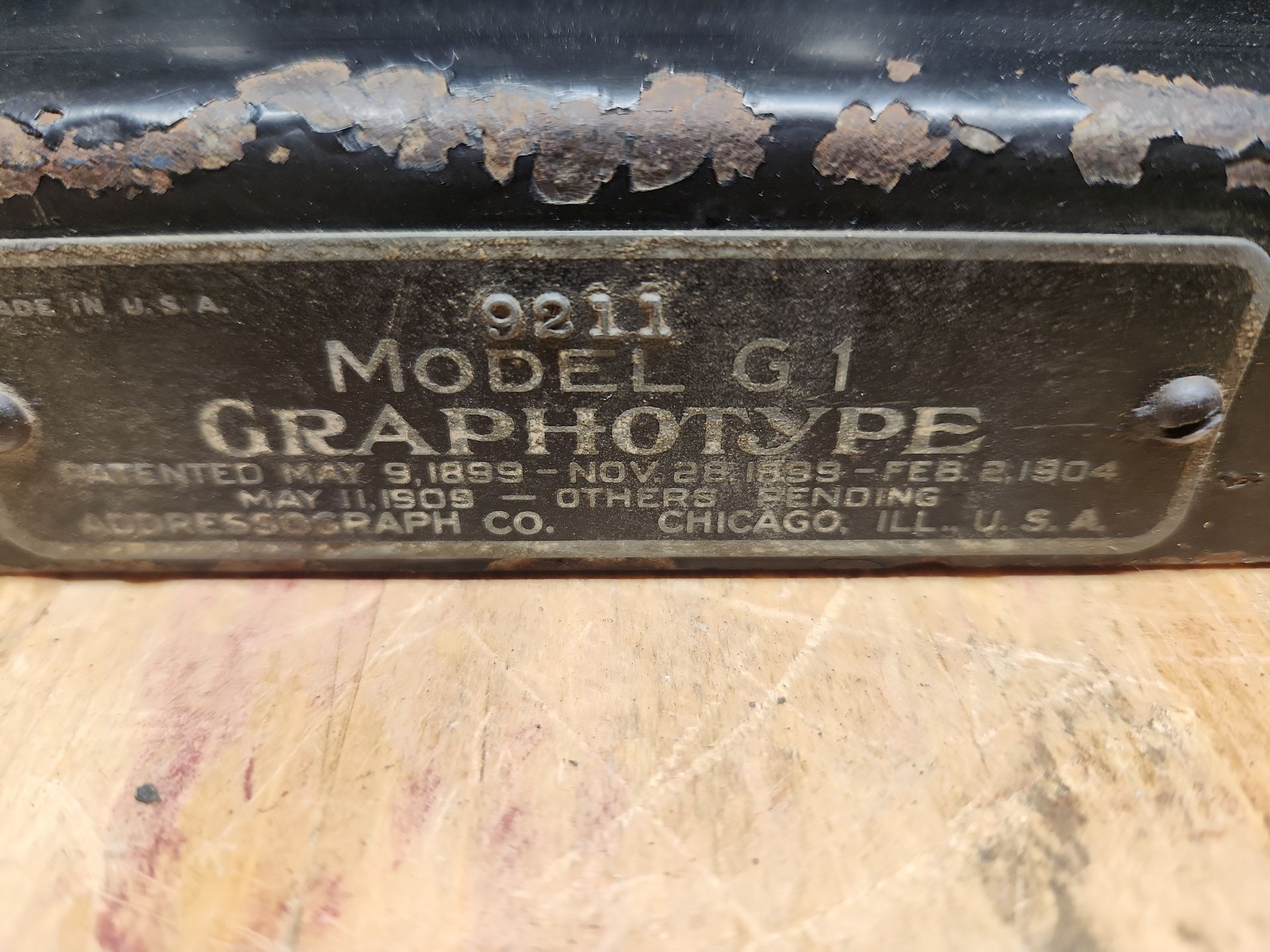 Express Graph Co. Model G1 Graphotype Machine - image 4 of 12