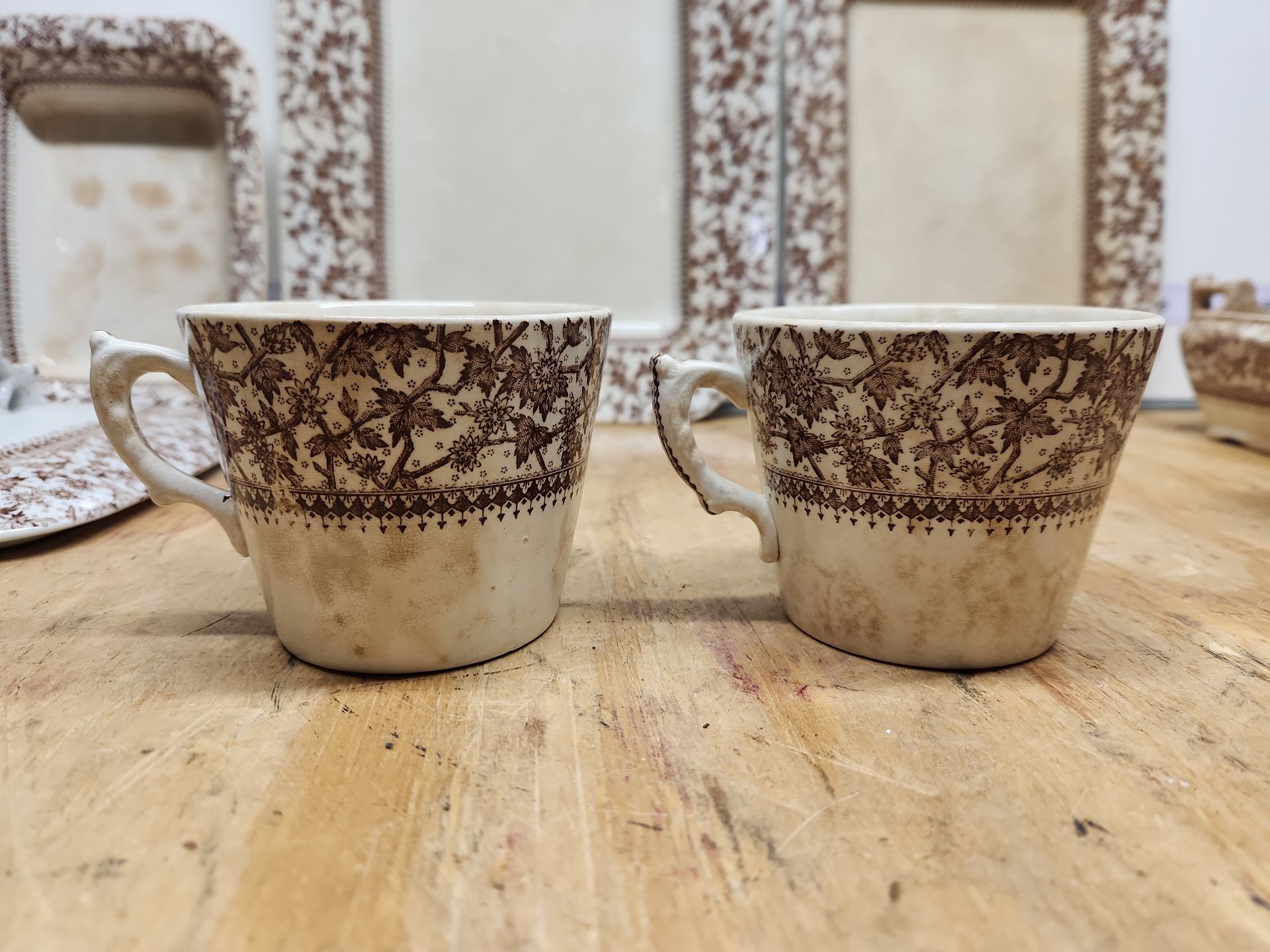 D.B. & Co Imperial Brown Transferware Lot - image 19 of 43