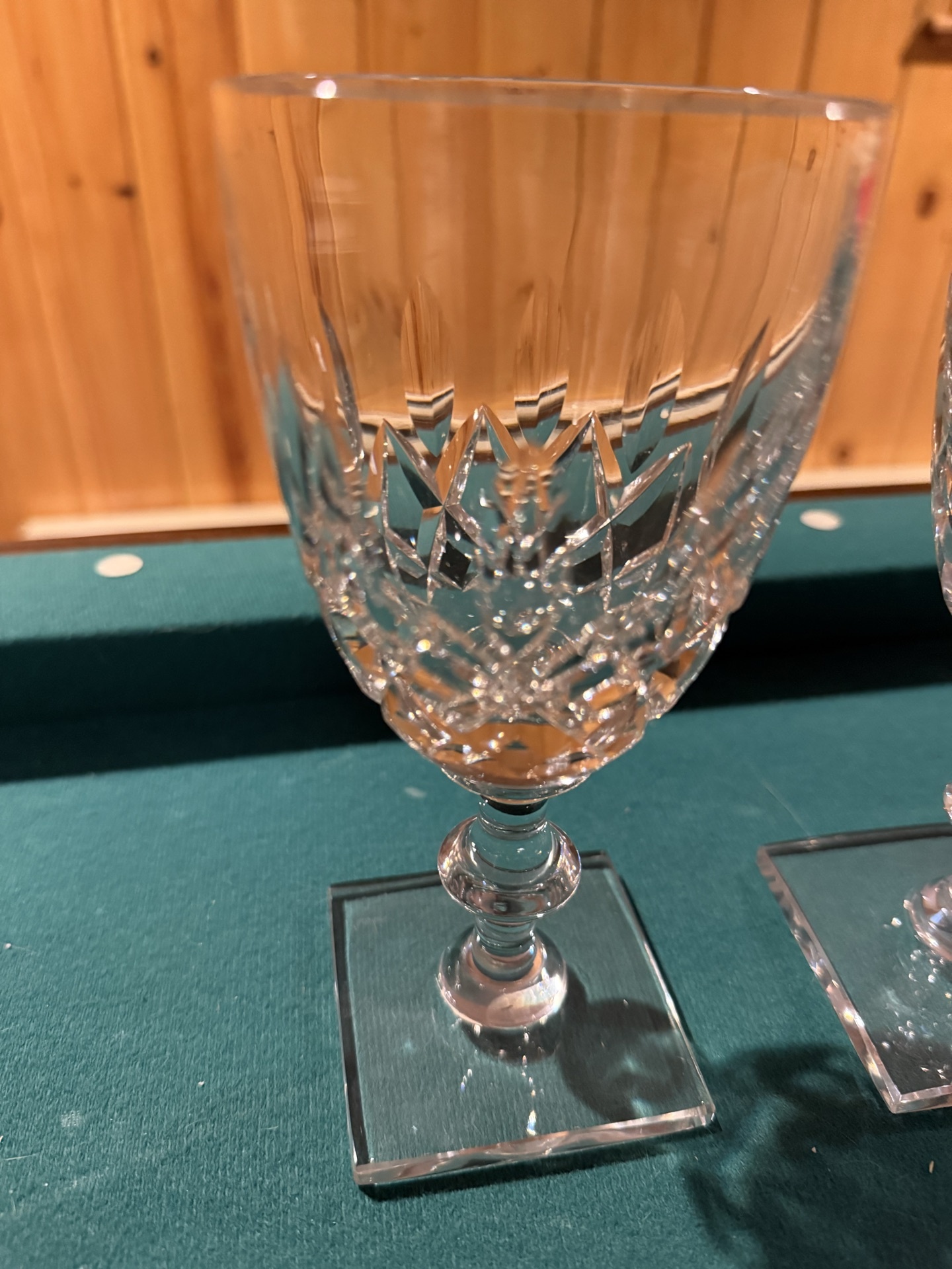 Crystal glassware set with Hawkes water glasses and stemware - image 3 of 5
