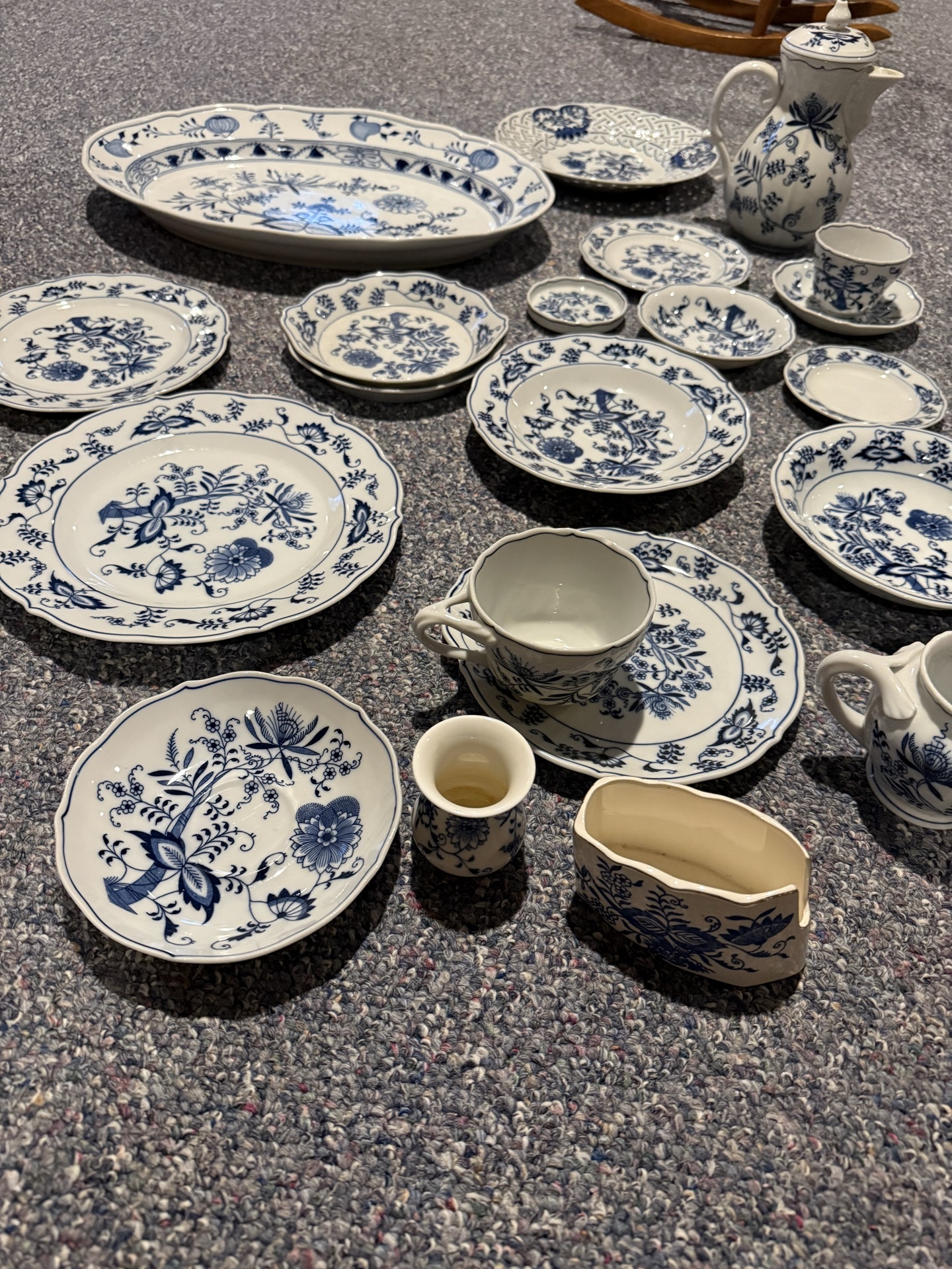 Blue Danube Blue-and-White Dinnerware and Tea Set - image 2 of 18