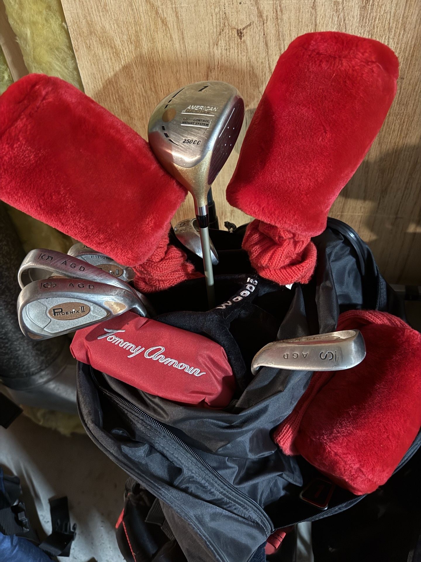 Tommy Armour golf clubs in OGIO bag with red headcovers - image 1 of 4