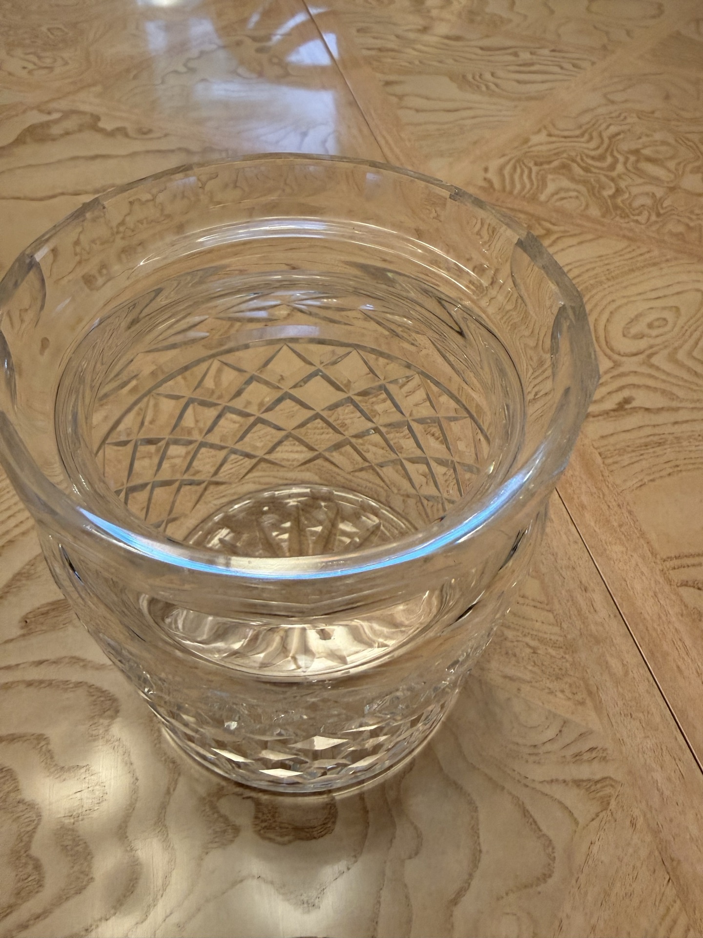 Crystal cut-glass jar with lid - image 3 of 4