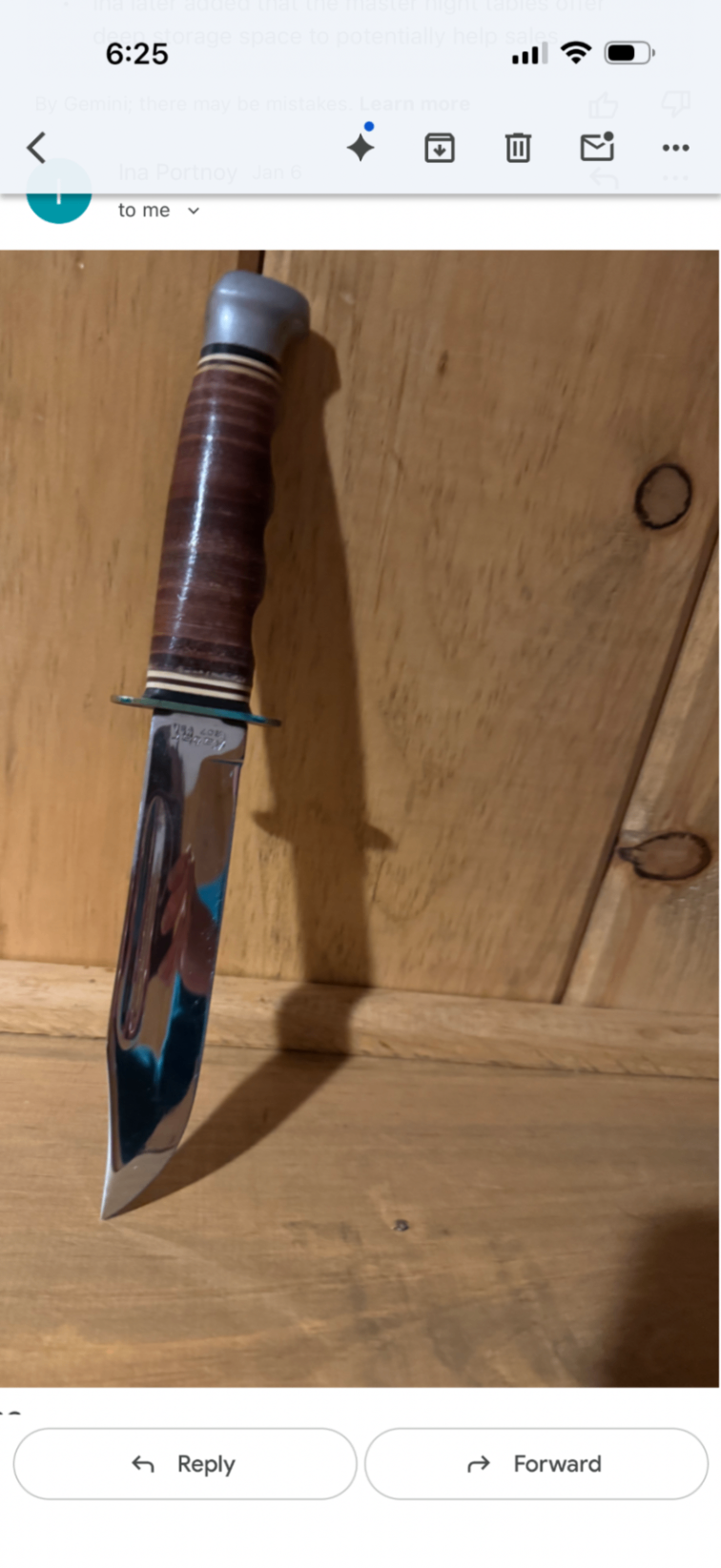 Beer stein with lid and hunting knife - image 3 of 4