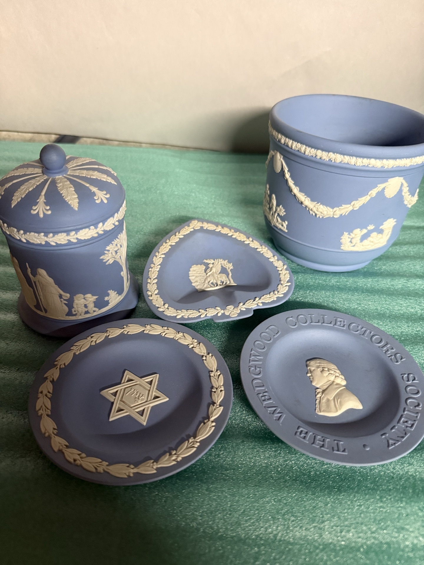 Wedgwood Jasperware Blue and White Five-Piece Set - image 2 of 3