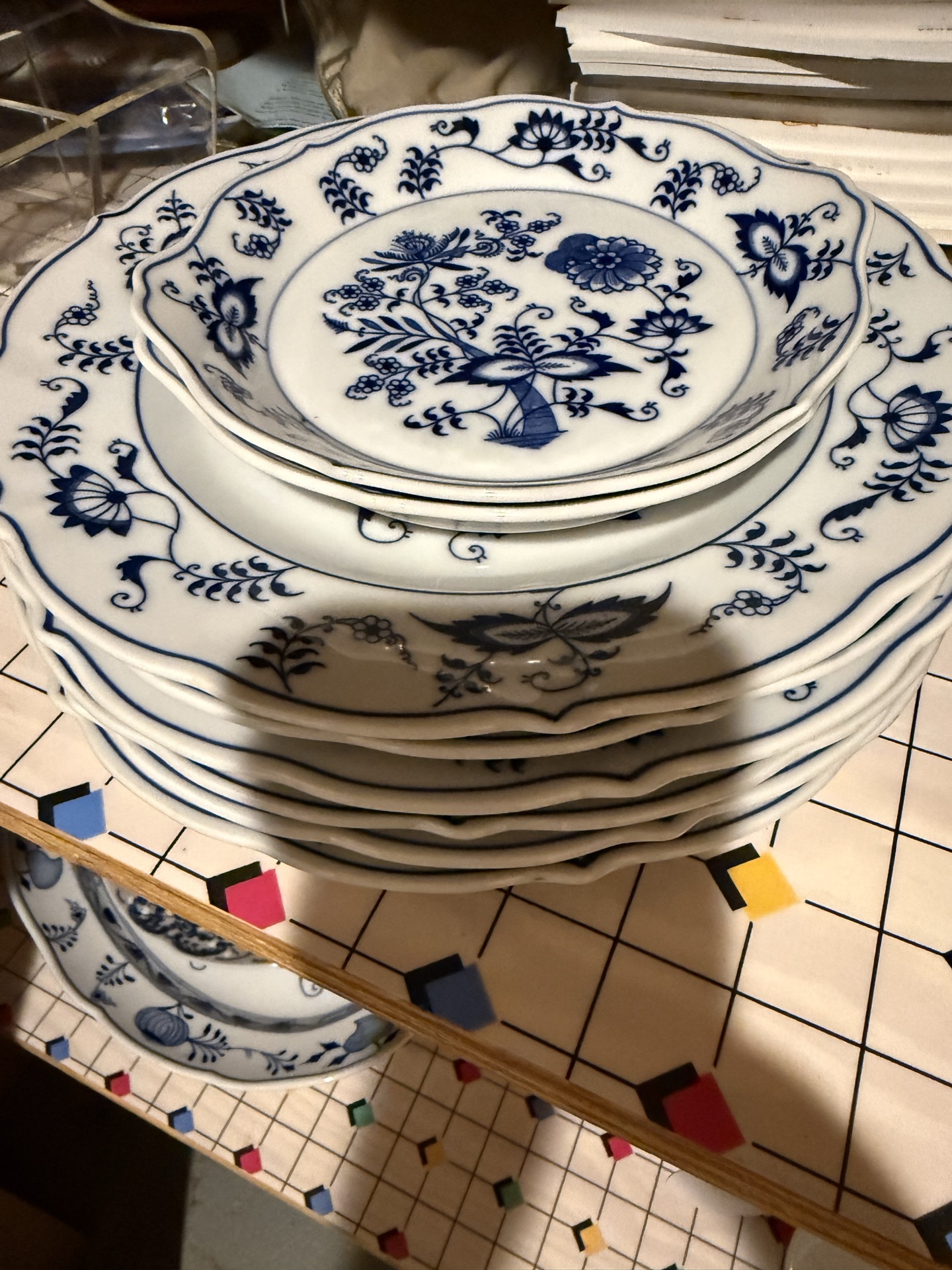 Blue Danube Blue-and-White Dinnerware and Tea Set - image 16 of 18