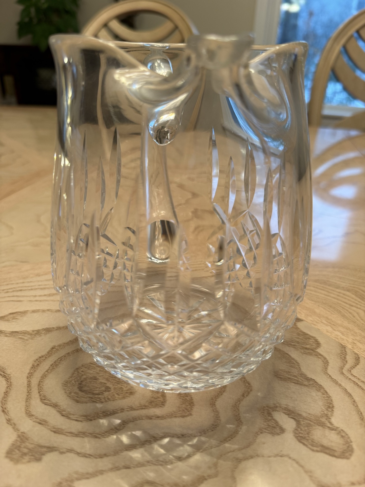 Crystal cut-glass pitcher - image 2 of 3