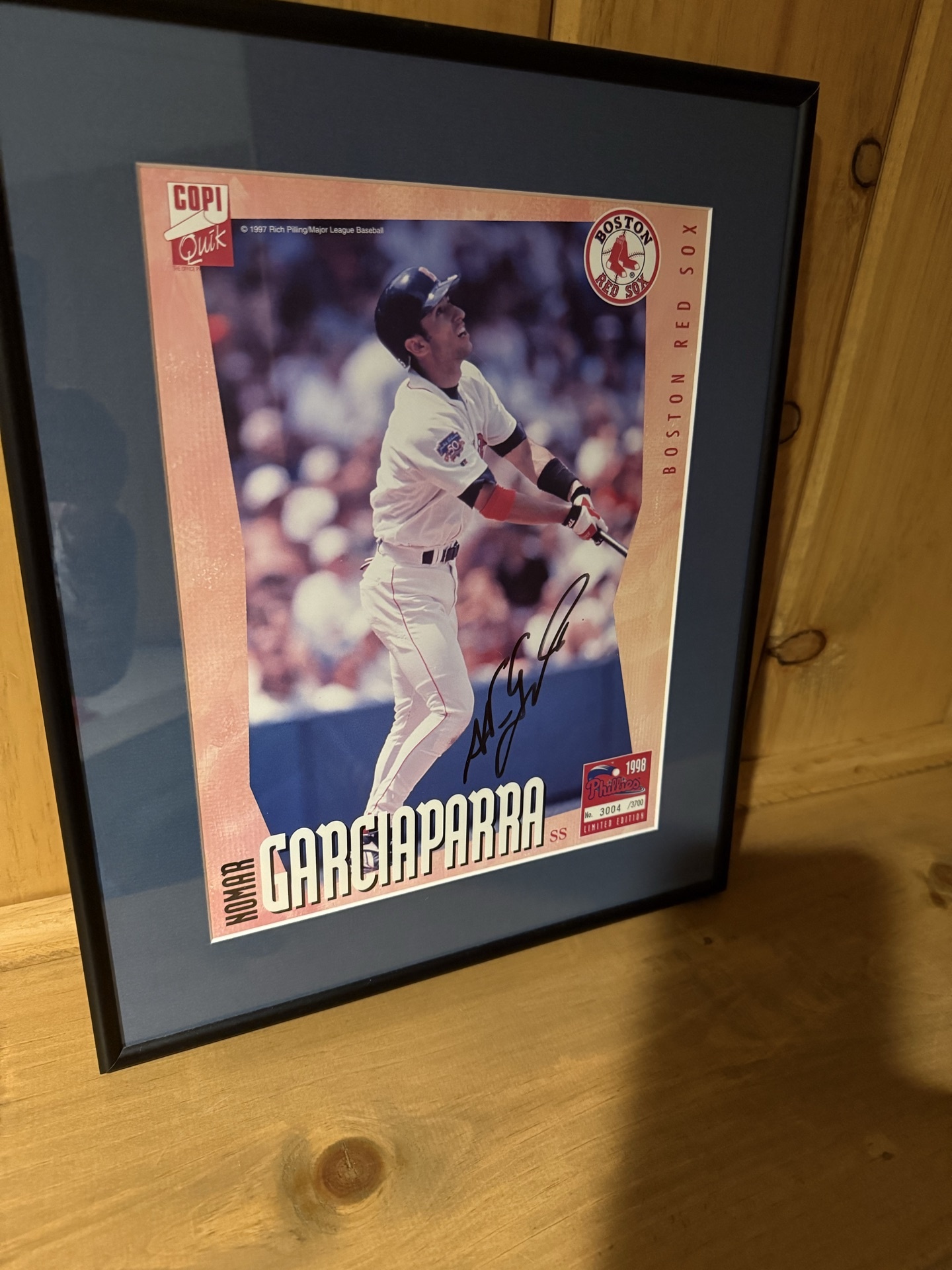Nomar Garciaparra framed autographed limited edition baseball poster - image 1 of 3