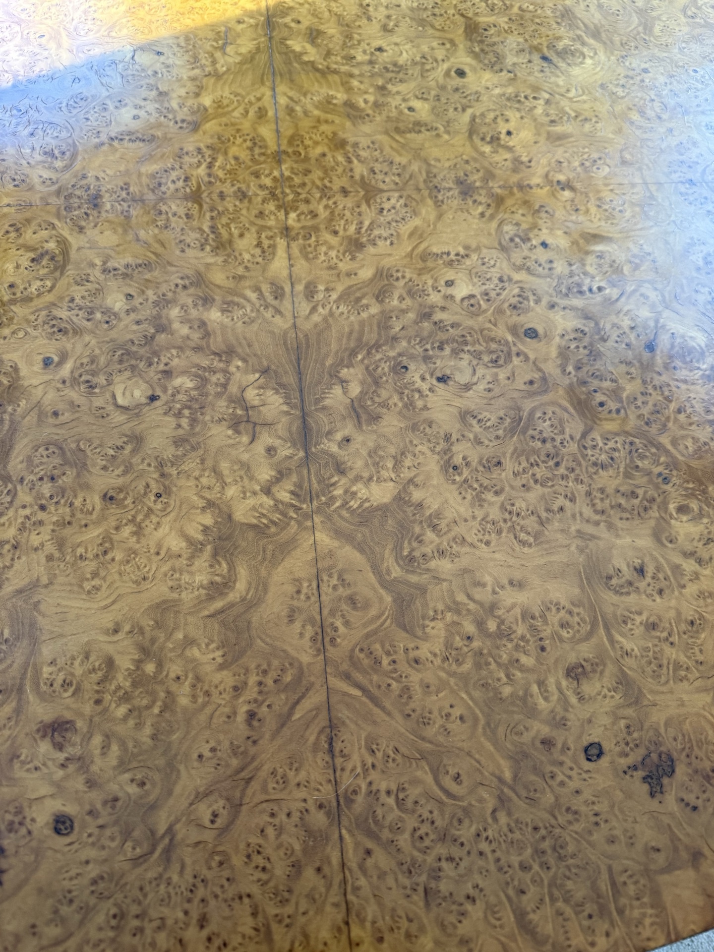 Oval Burl Wood Coffee Table - image 4 of 5