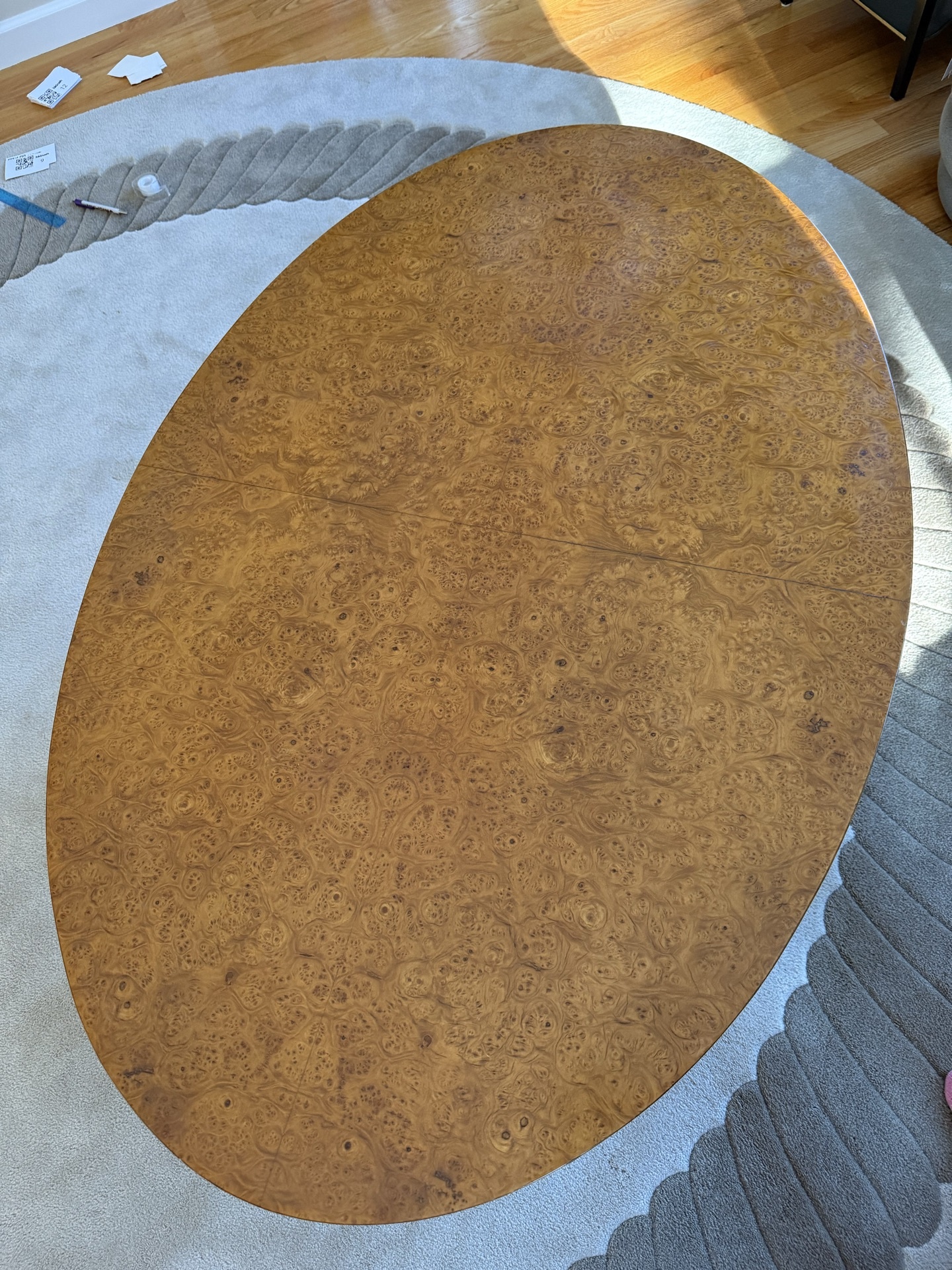 Oval Burl Wood Coffee Table - image 2 of 5