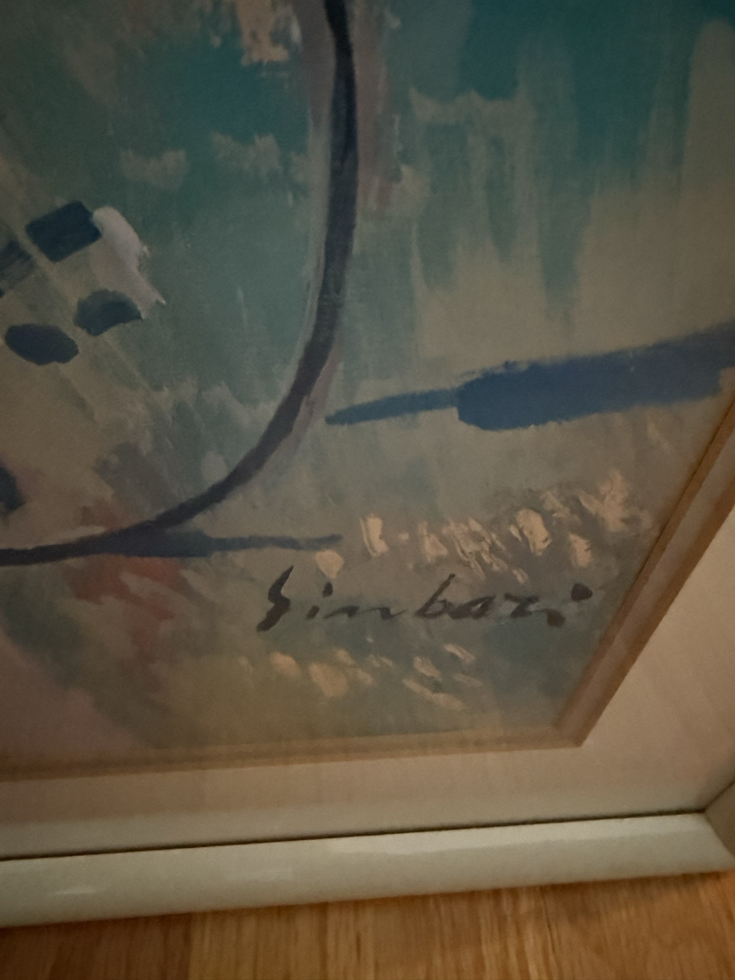 Simbari: Girl on Beach (24x24) Framed Artwork - image 3 of 4