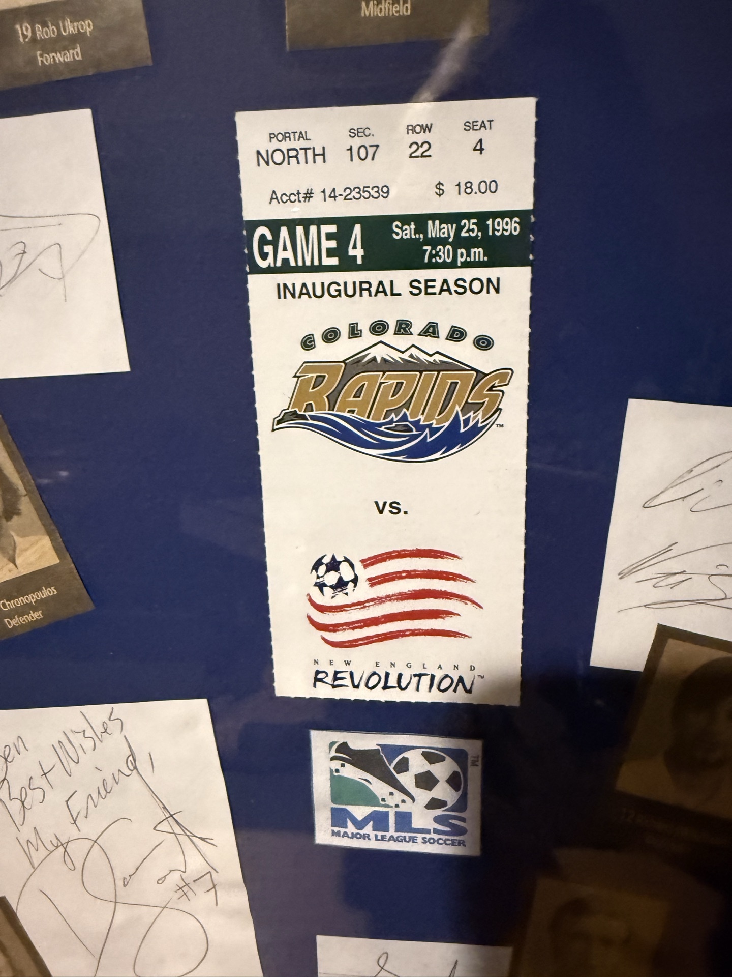 Autographed MLS Soccer Memorabilia Board - image 2 of 3