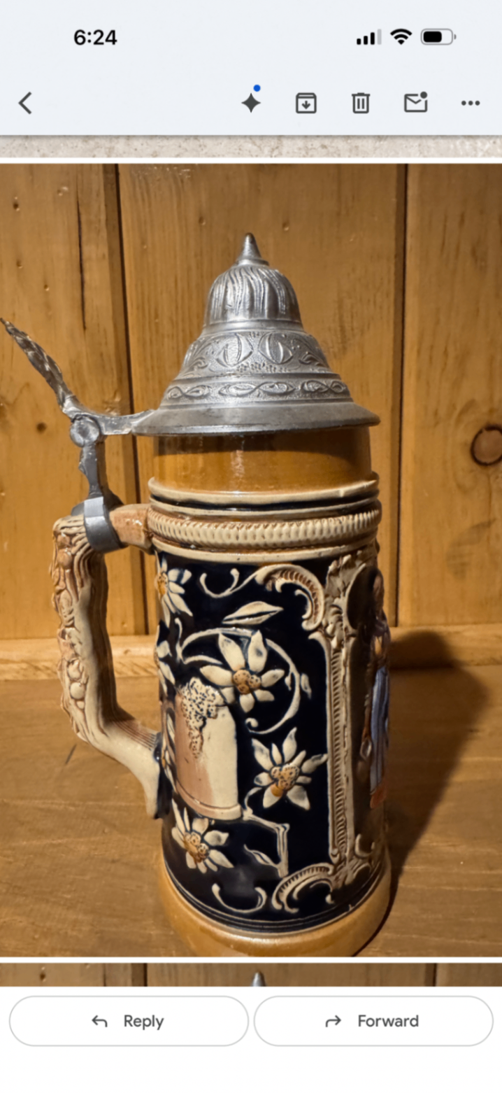 Beer stein with lid and hunting knife - image 2 of 4