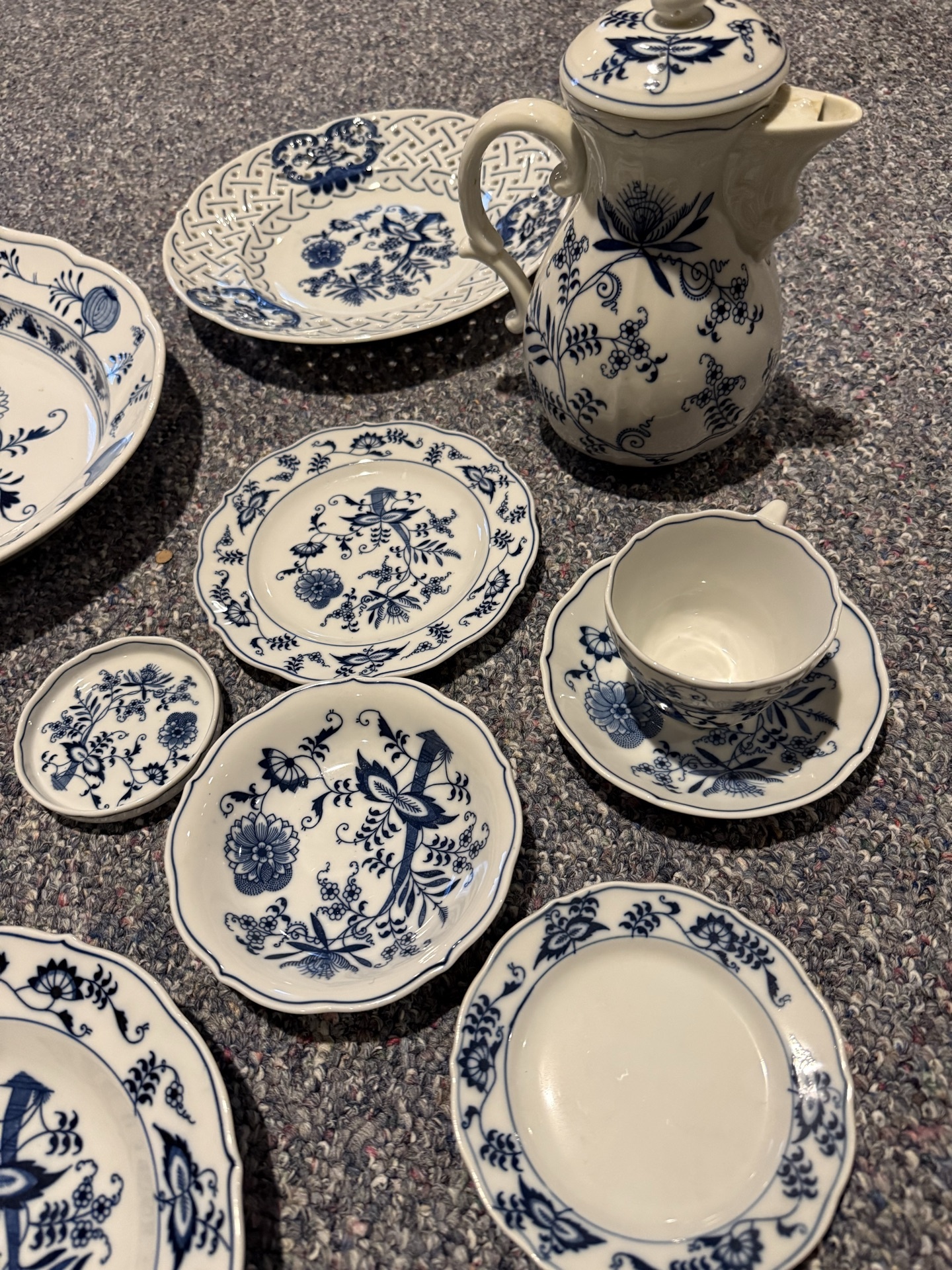 Blue Danube Blue-and-White Dinnerware and Tea Set - image 8 of 18