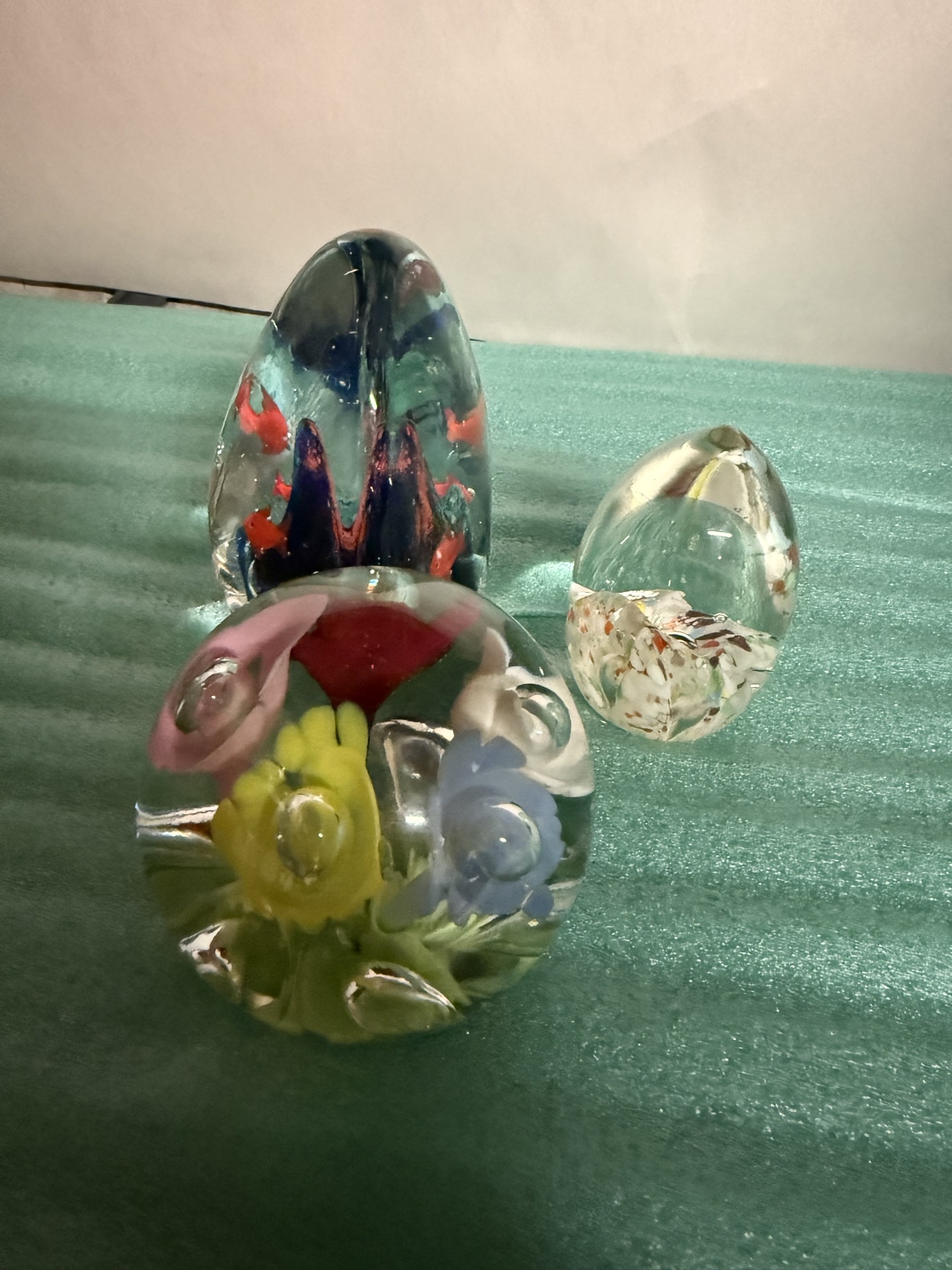 Three vintage glass paperweights - image 1 of 4