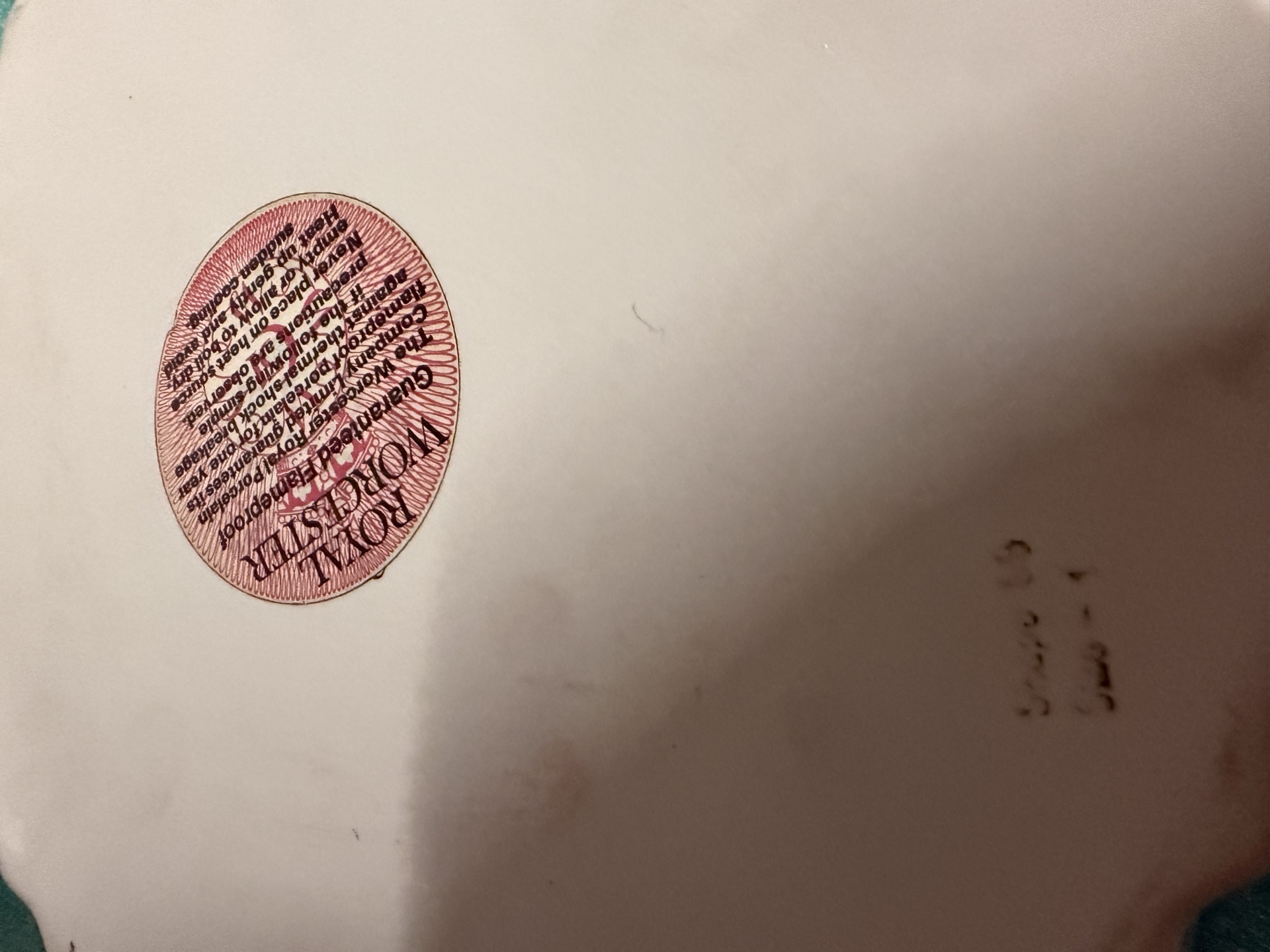 Royal Worcester porcelain dinnerware: round fruit plate and oval floral platter - image 5 of 6