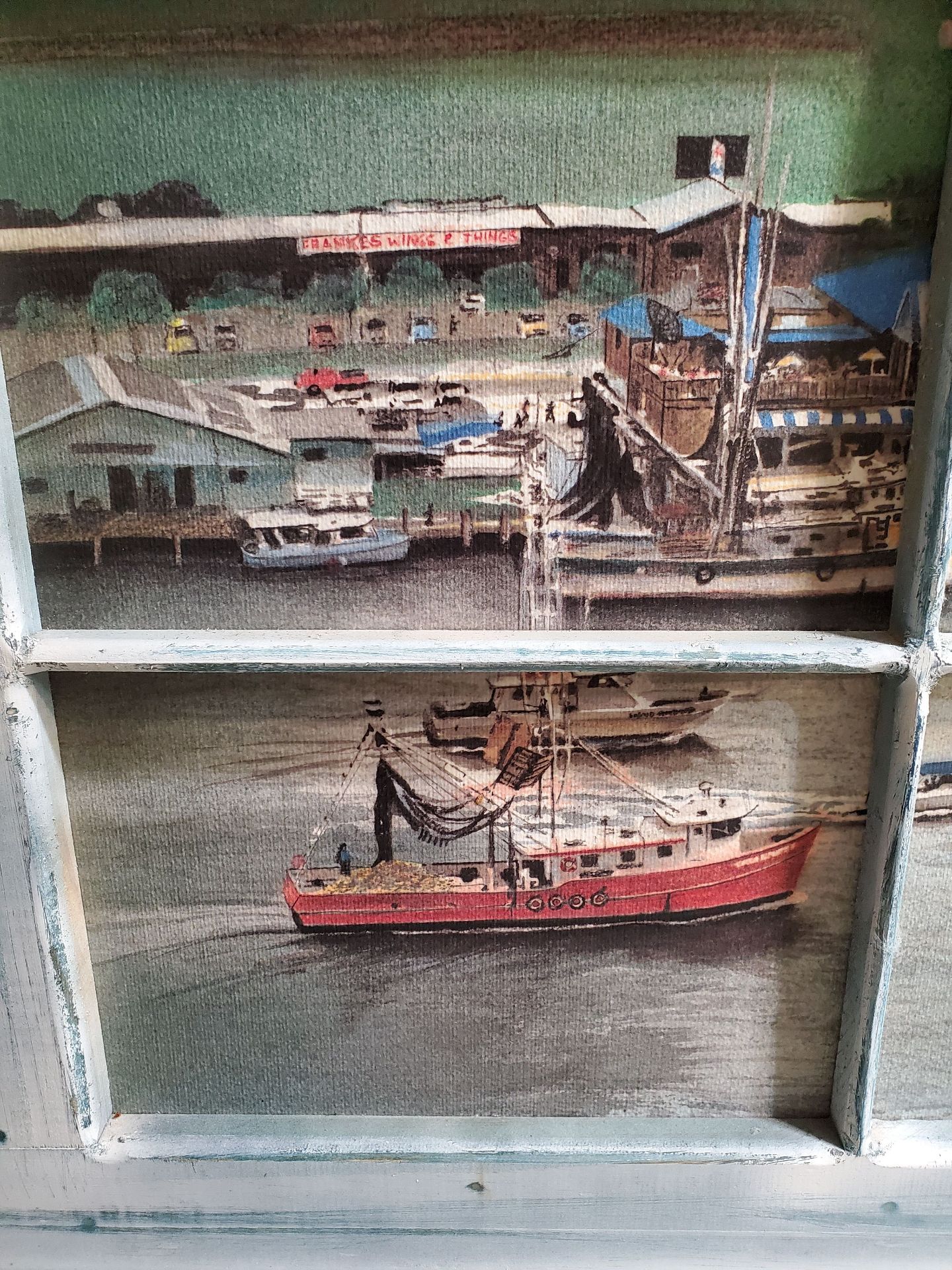 Rustic Window Frame Coastal Wall Art - image 3 of 9