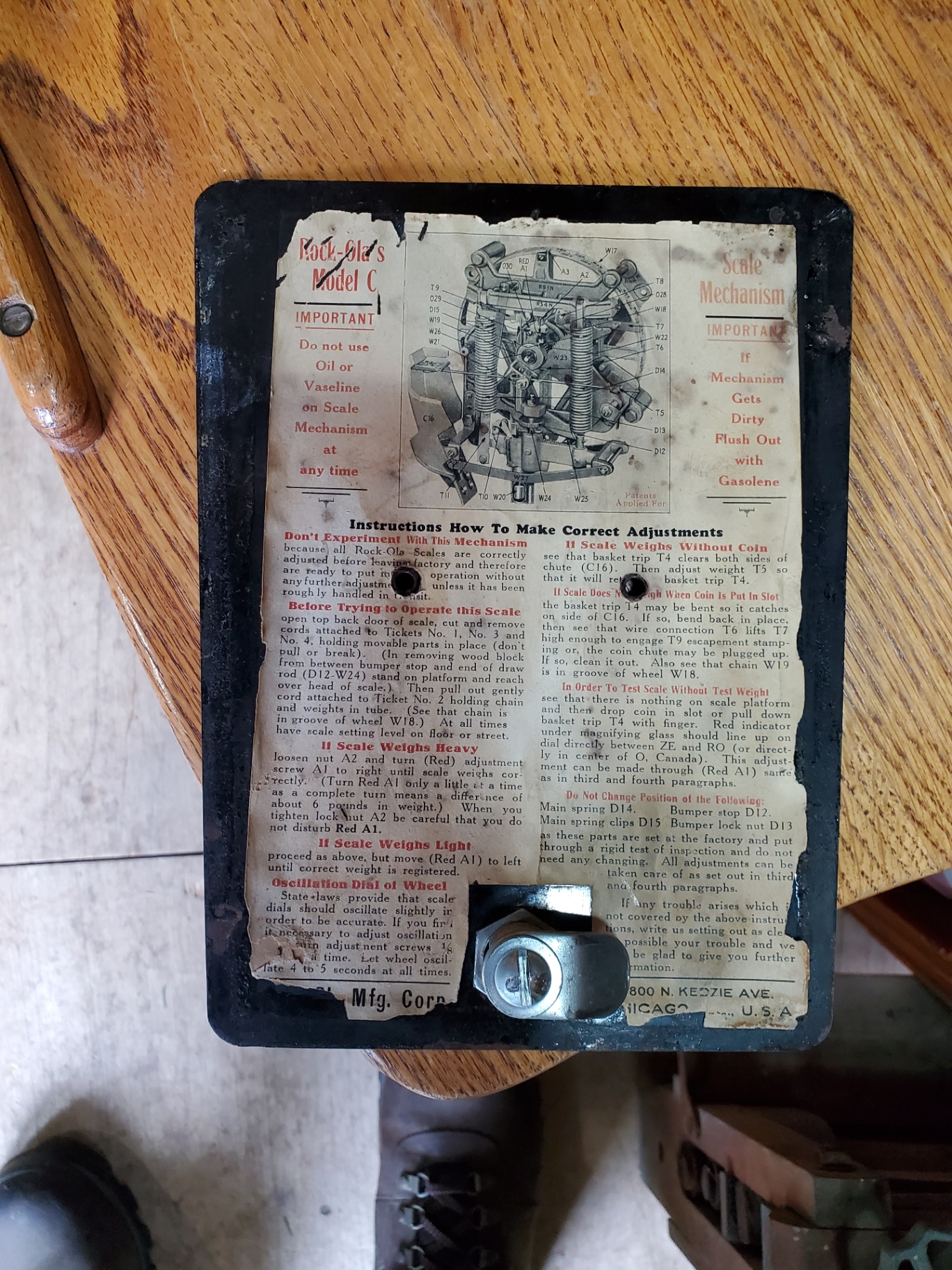 Vintage Rock-Ola Pedestal Weight Scale - image 7 of 7
