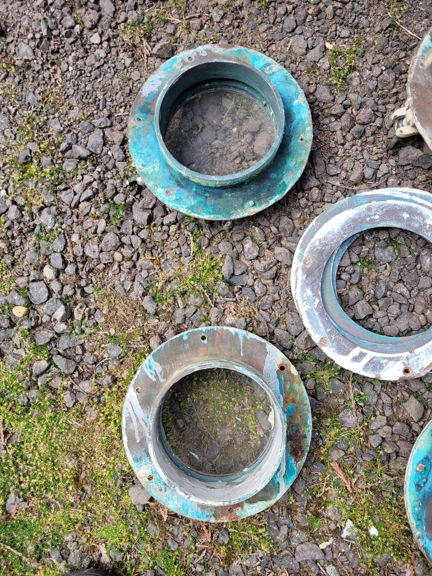 Six Bronze Antique Porthole Windows. - image 5 of 9