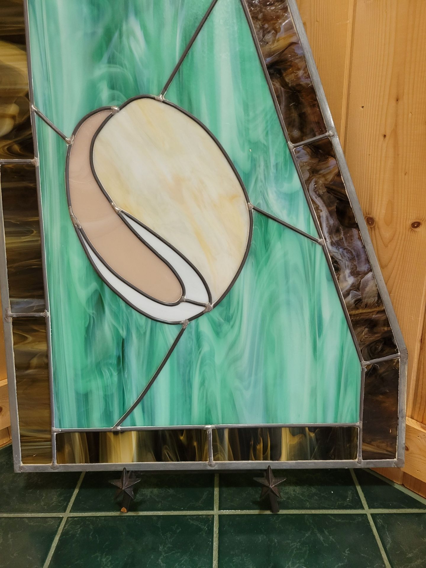 PNW Stained Glass #4 This Is Two Pieces Of Glass. - image 4 of 12