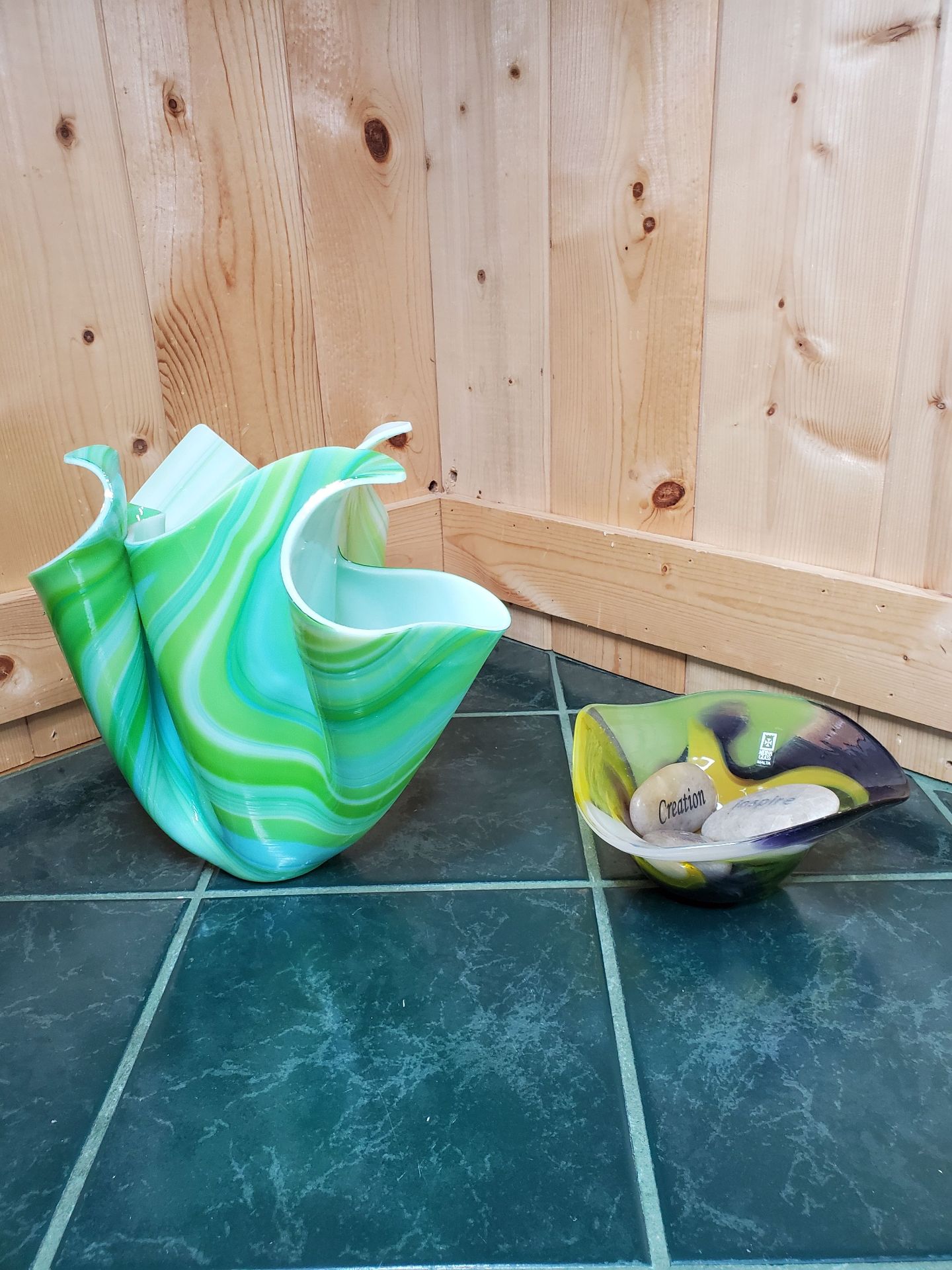 Glass Vase And Bowl - image 1 of 6