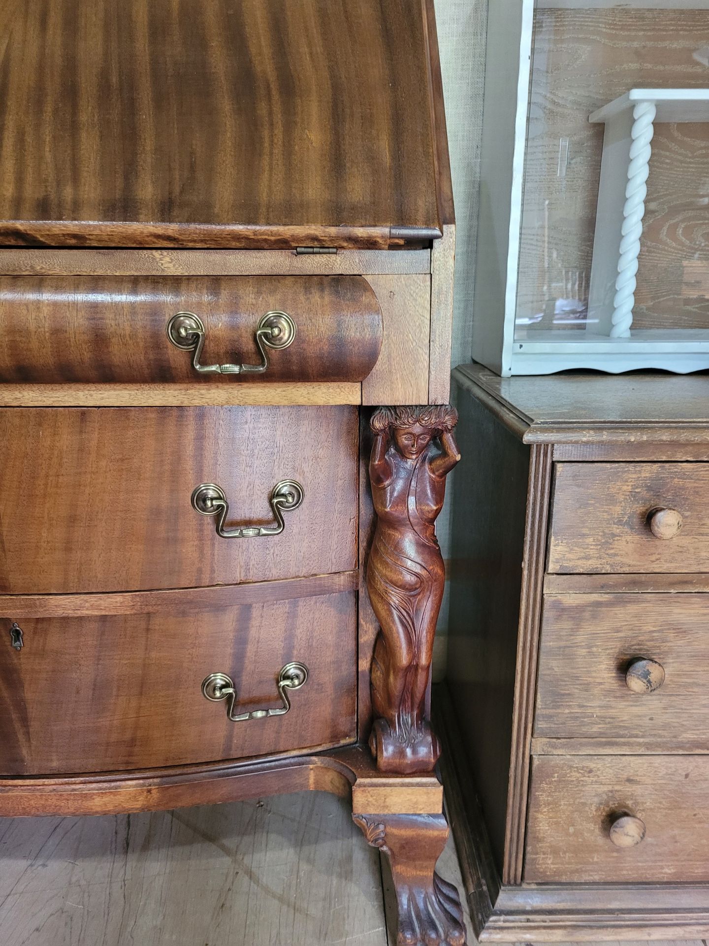 Wooden Secretary Desk with Drawers - image 2 of 10