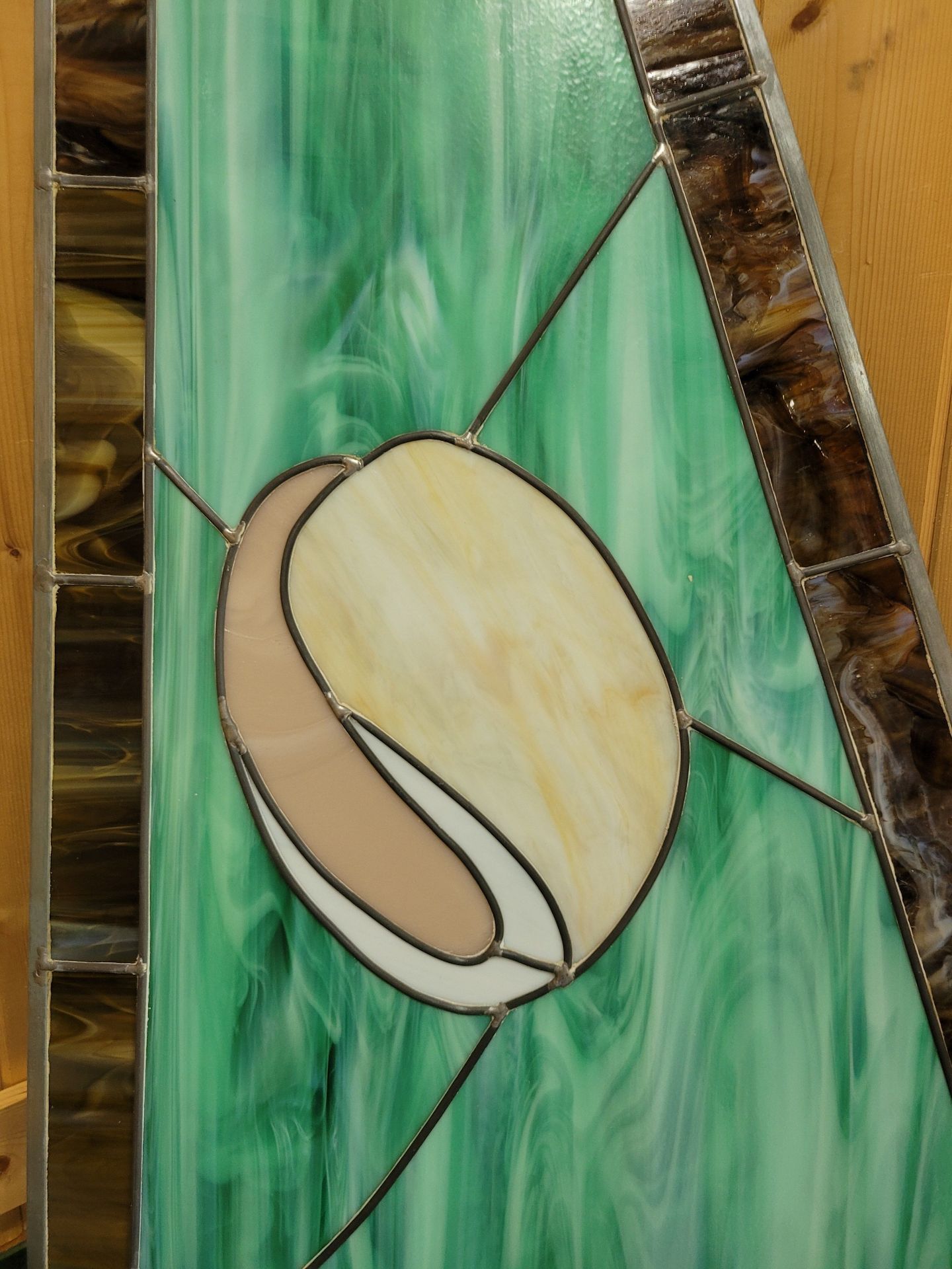 PNW Stained Glass #4 This Is Two Pieces Of Glass. - image 3 of 12