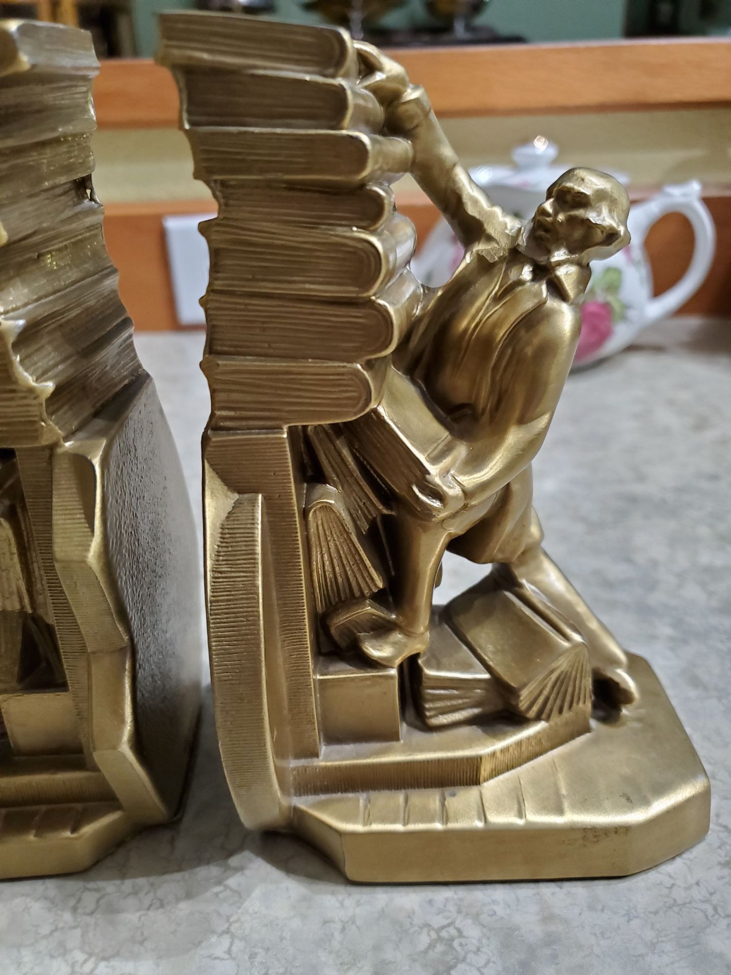 PM Craftsman "Colonial Librarian" Bookends. - image 2 of 7