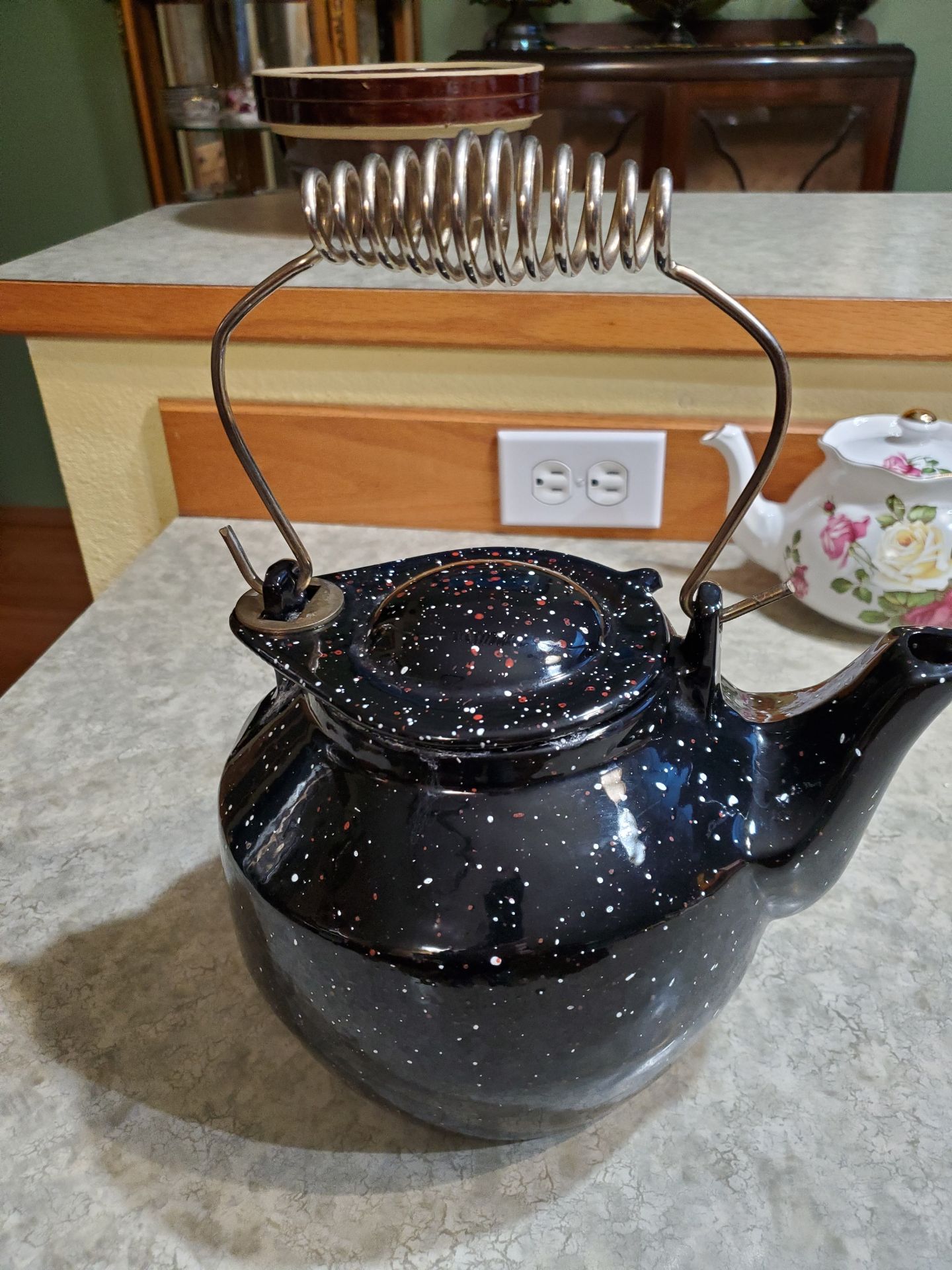 Enamel Tea Kettle. - image 1 of 5