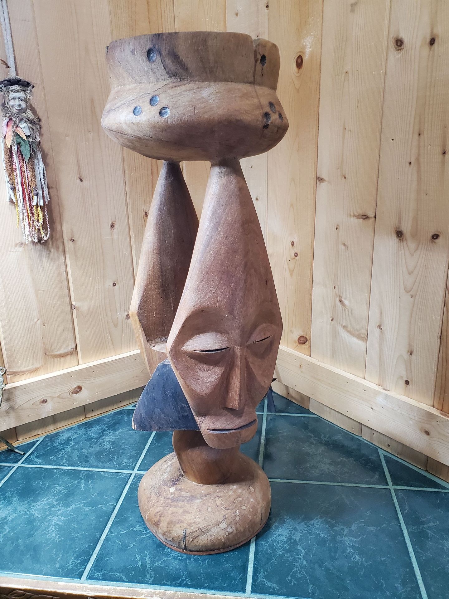 African Floor Ashtray - image 1 of 10
