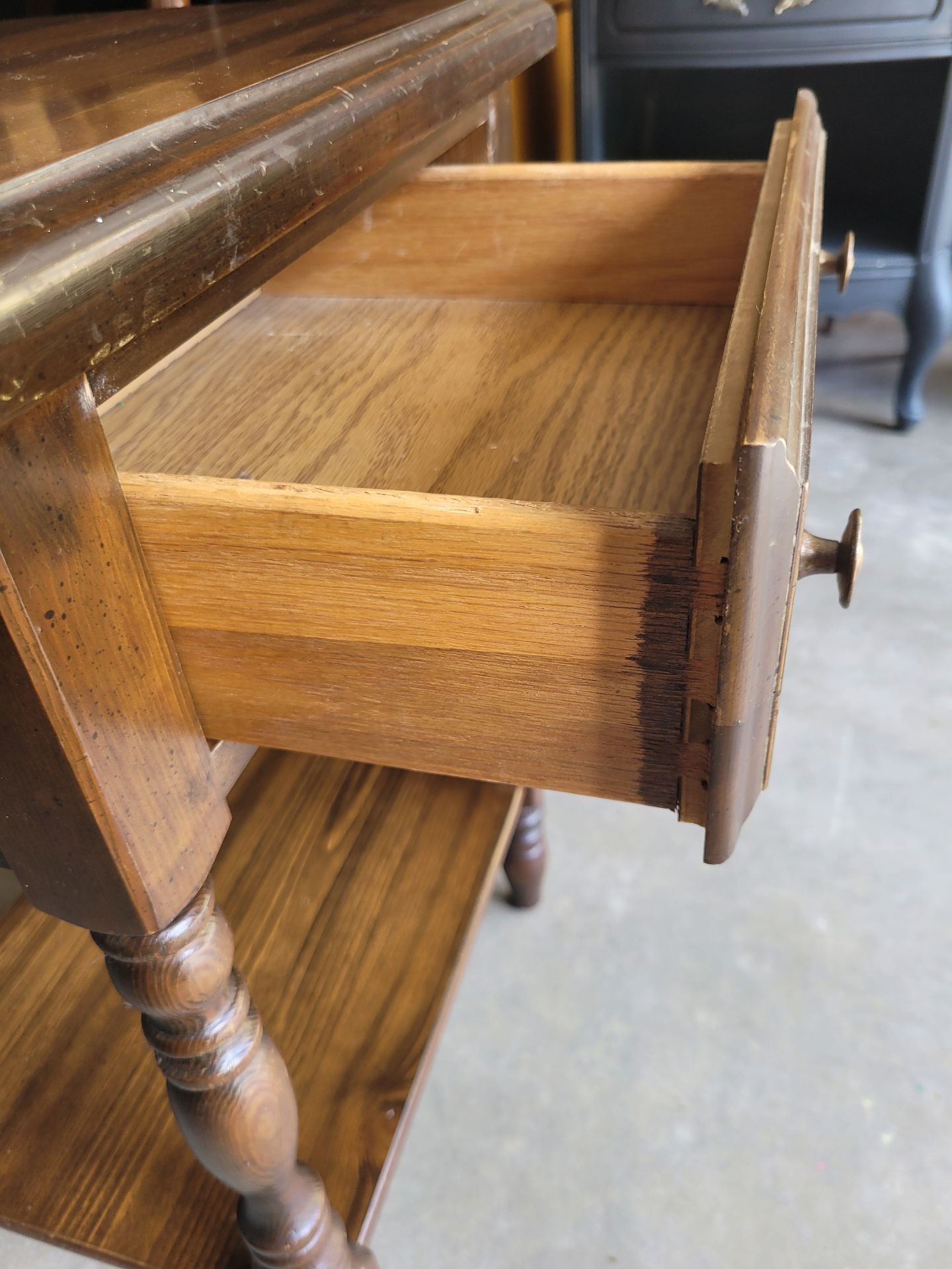 Quality Dark End Table - image 2 of 5