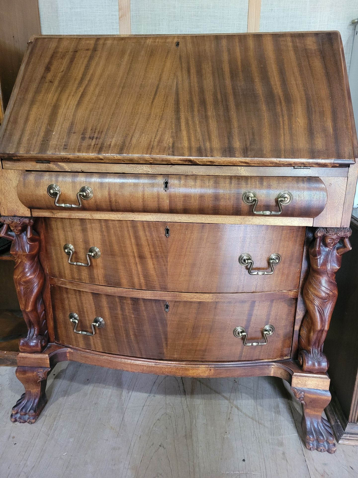 Wooden Secretary Desk with Drawers - image 1 of 10